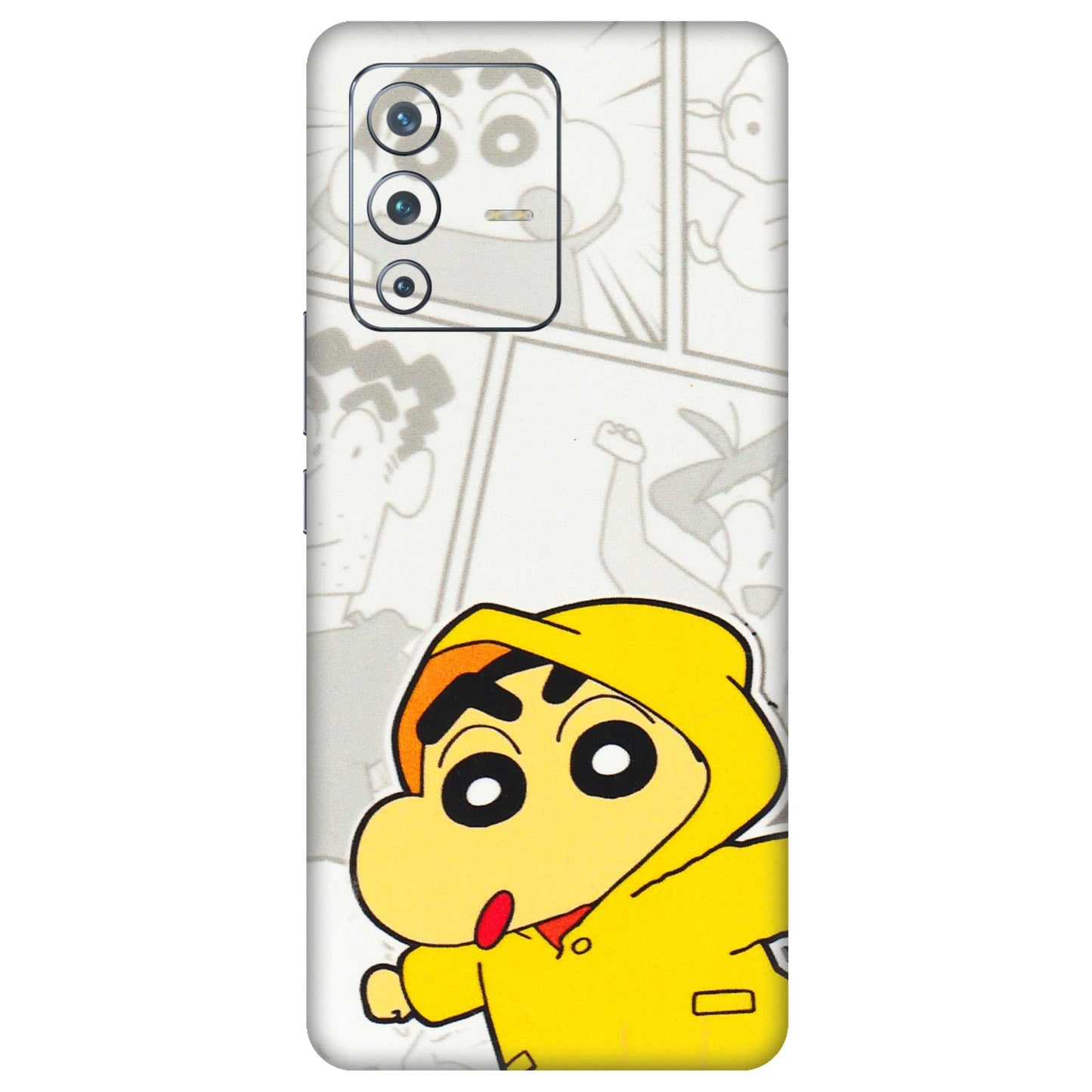 VIVO Z/V/X/T/U/S Series Phone Skins (All Models) - Yellow Shinchan Comic - 3D Embossed Finish (L-246) Vivo V23 Pro (5G)