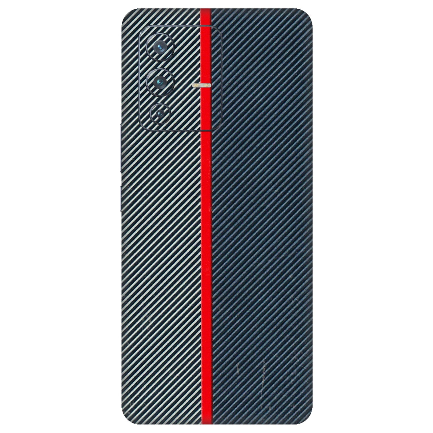 VIVO Z/V/X/T/U/S Series Phone Skins (All Models) - Blue Sober Lines - 3D Embossed Finish (L-305) Vivo V23 Pro (5G)