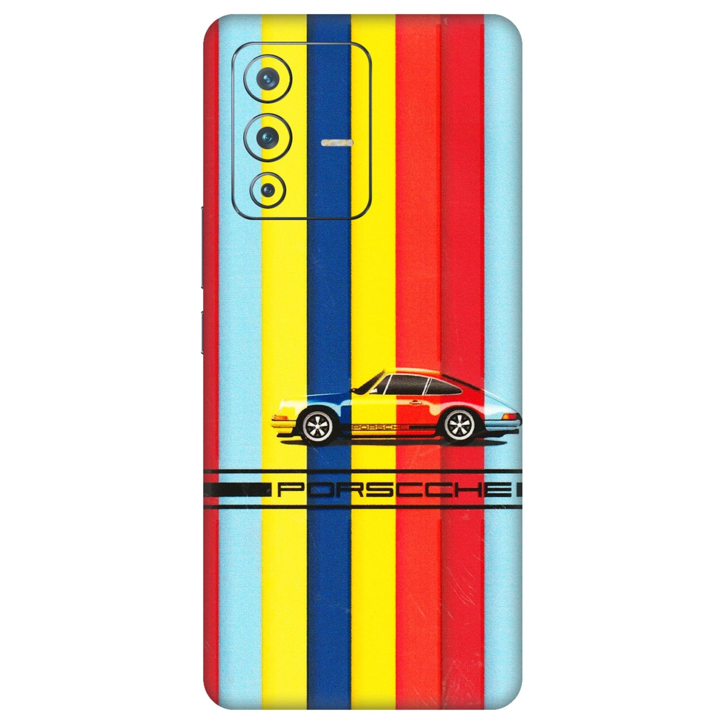 VIVO Z/V/X/T/U/S Series Phone Skins (All Models) - Multicolour Porche - 3D Embossed Finish (L-39) Vivo V23 Pro (5G)