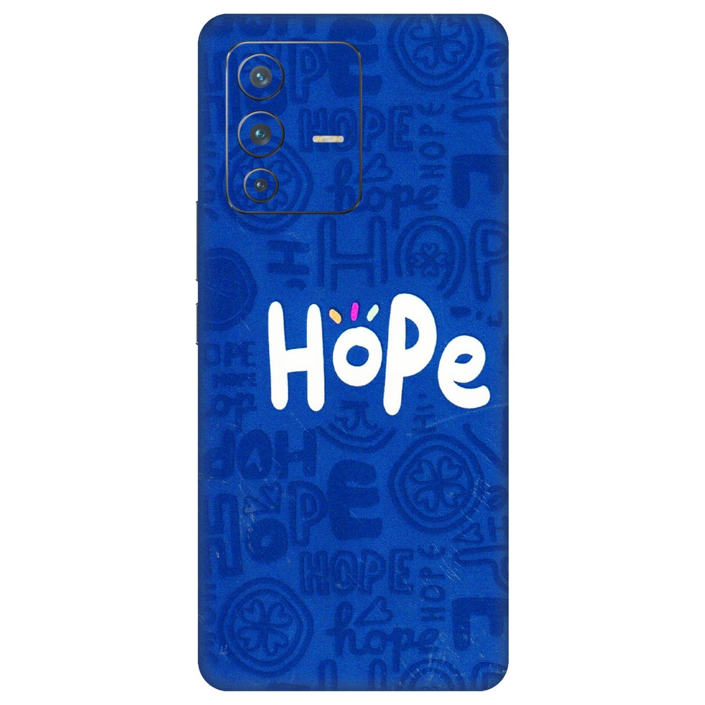 VIVO Z/V/X/T/U/S Series Phone Skins (All Models) - Hope Doodles Blue - 3D Embossed Finish (L-43) Vivo V23 Pro (5G)
