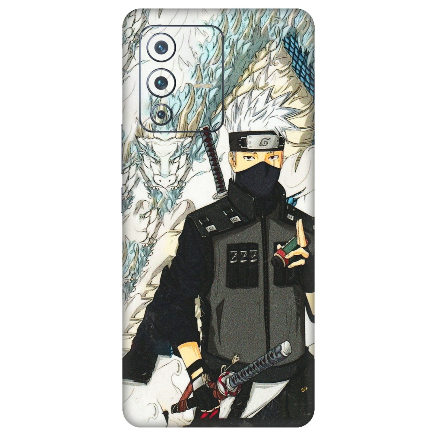 VIVO Z/V/X/T/U/S Series Phone Skins (All Models) - Kakashi Hatake Naruto Anime - 3D Embossed Finish (L-46) Vivo V23 Pro (5G)