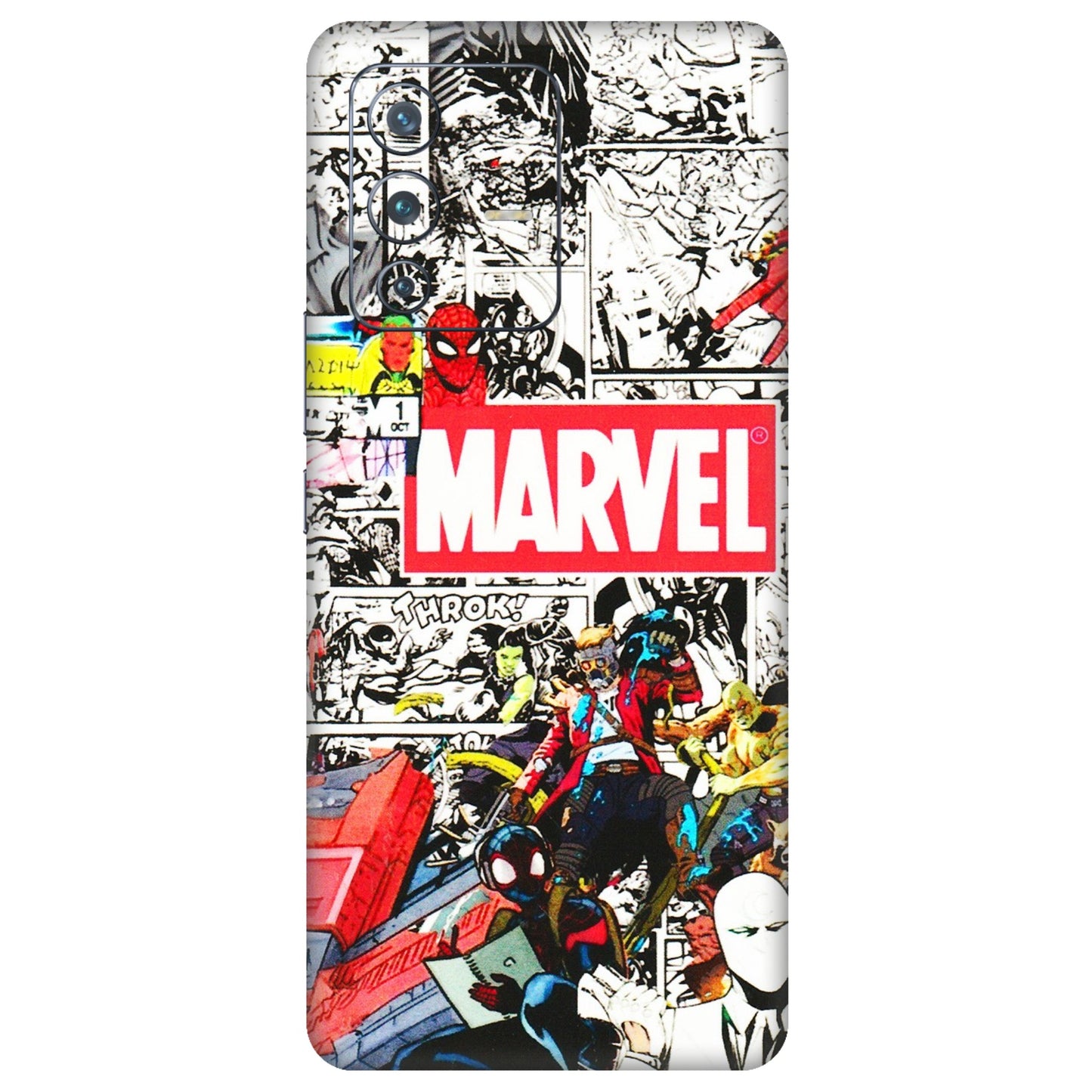 VIVO Z/V/X/T/U/S Series Phone Skins (All Models) - Marvel Colorful Comic - 3D Embossed Finish (L-64) Vivo V23 Pro (5G)
