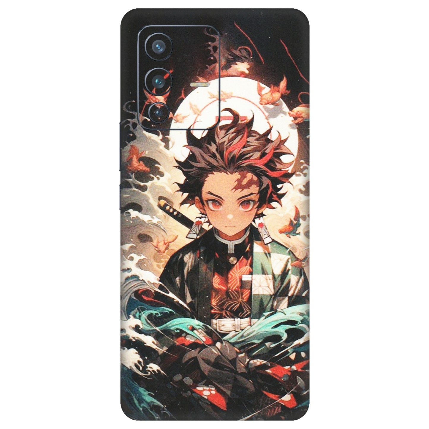 VIVO Z/V/X/T/U/S Series Phone Skins (All Models) - Tanjiro Demon Slayer Anime - Matte Finish (M-158) Vivo V23 Pro (5G)