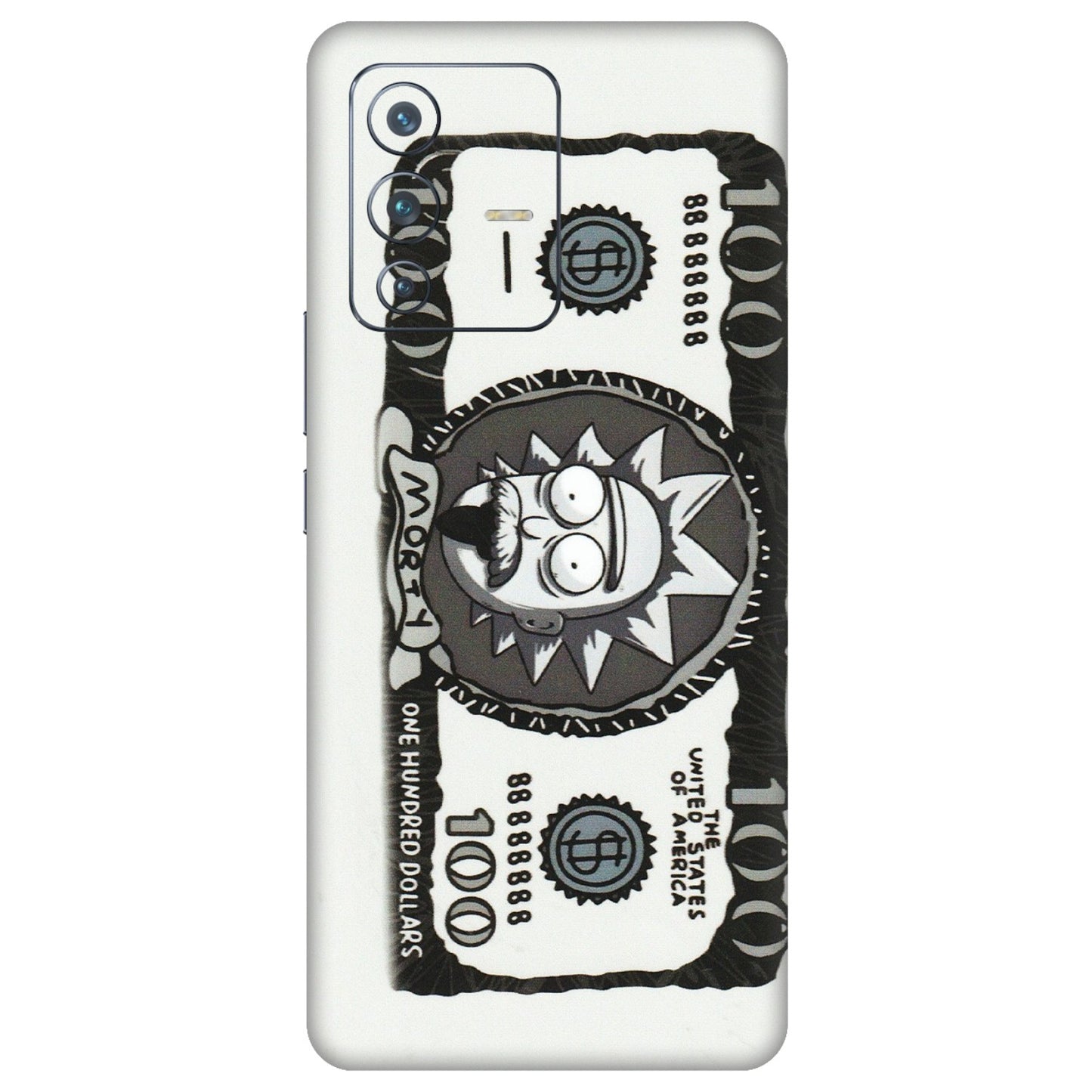 VIVO Z/V/X/T/U/S Series Phone Skins (All Models) - Rick And Morty Hundred Dollar Anime - Matte Finish (M-161) Vivo V23 Pro (5G)