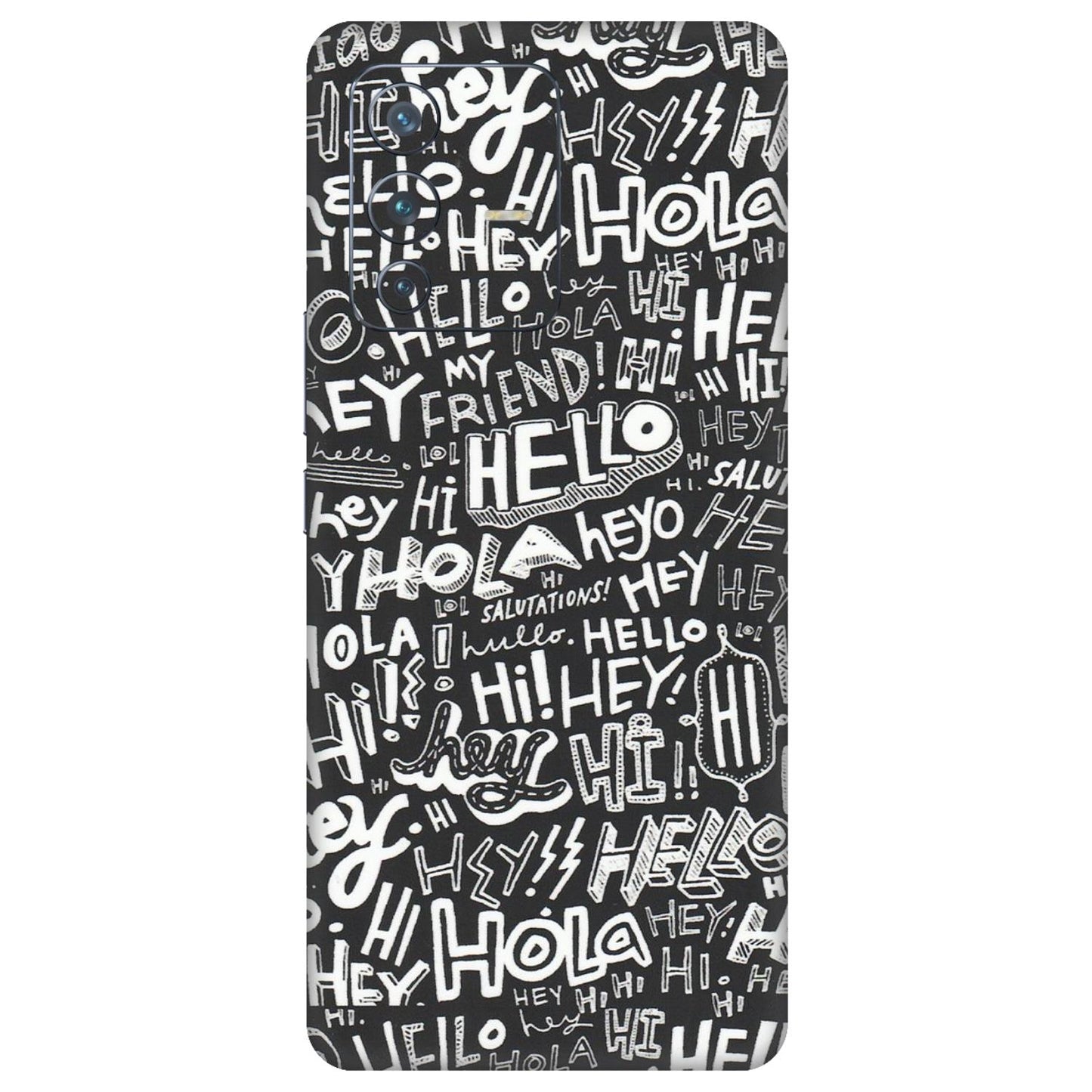 VIVO Z/V/X/T/U/S Series Phone Skins (All Models) - Hi Hello Doodles - Matte Finish (M-25) Vivo V23 Pro (5G)