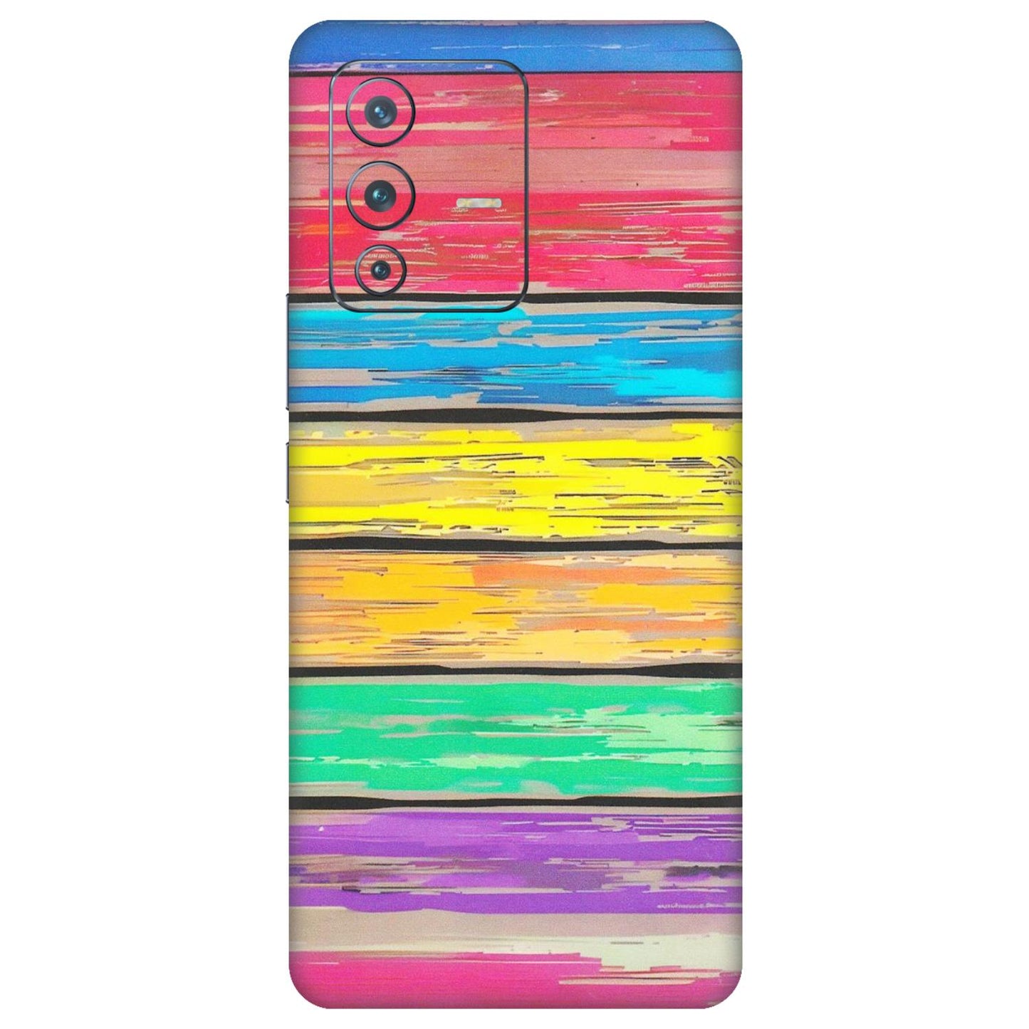 VIVO Z/V/X/T/U/S Series Phone Skins (All Models) - Multi Colour Wooden Wall - Matte Finish (M-96) Vivo V23 Pro (5G)