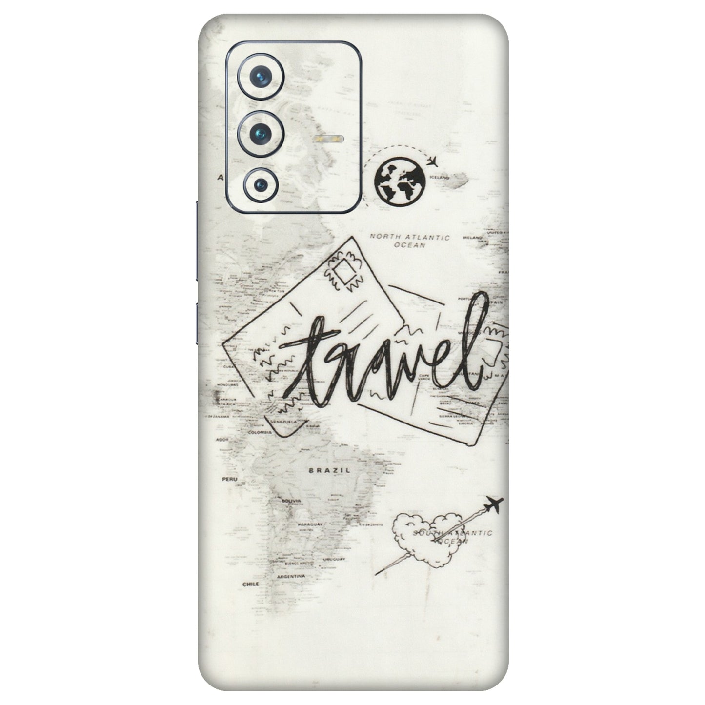 VIVO Z/V/X/T/U/S Series Phone Skins (All Models) - Travel Ticket - Transparent Finish (T-06) Vivo V23 Pro (5G)