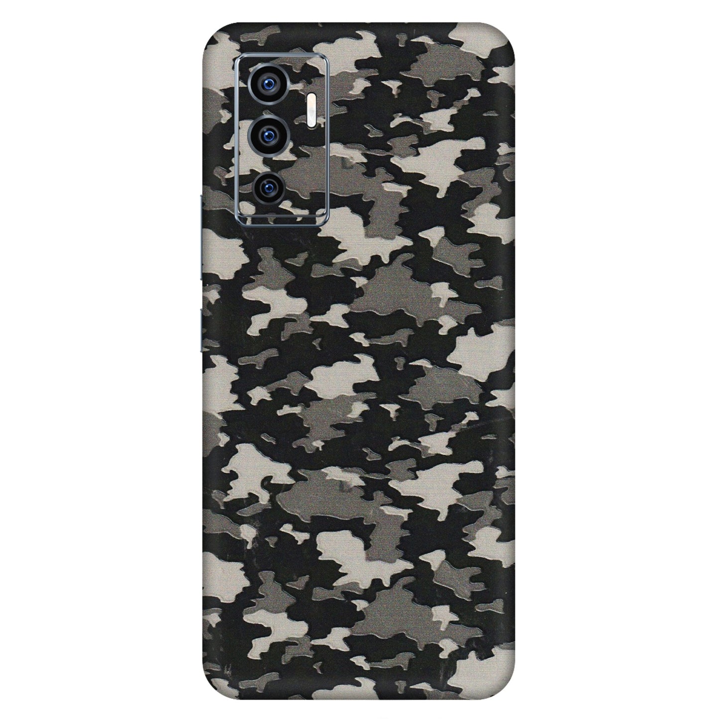 VIVO Z/V/X/T/U/S Series Phone Skins (All Models) - Black/Grey Camoflaunge - 3D Embossed Finish (L-142) Vivo V23e (5G)