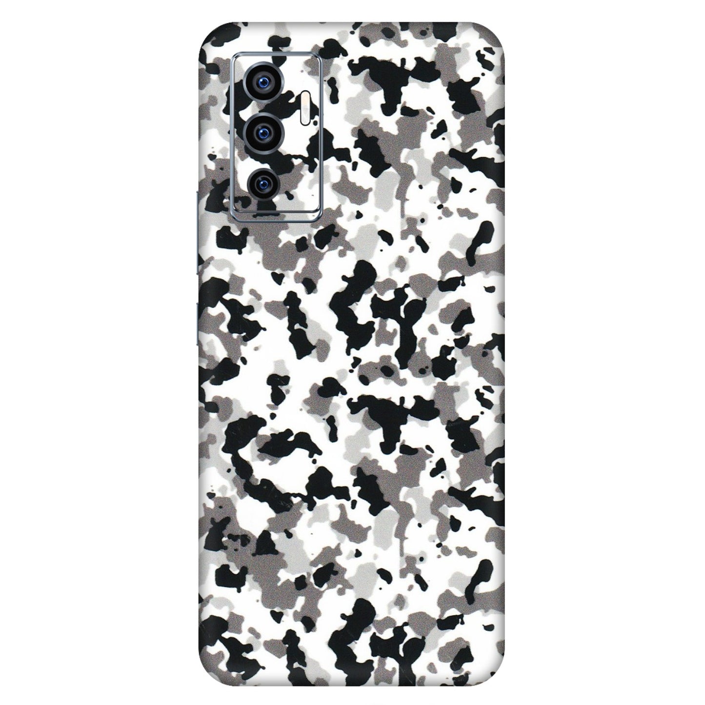 VIVO Z/V/X/T/U/S Series Phone Skins (All Models) - White Black Camouflage - 3D Embossed Finish (L-18) Vivo V23e (5G)