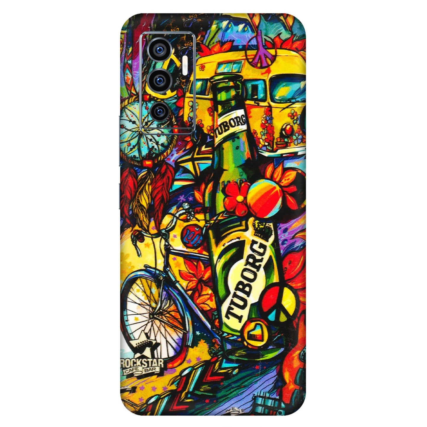 VIVO Z/V/X/T/U/S Series Phone Skins (All Models) - Cool Beer Bottle - 3D Embossed Finish (L-193) Vivo V23e (5G)
