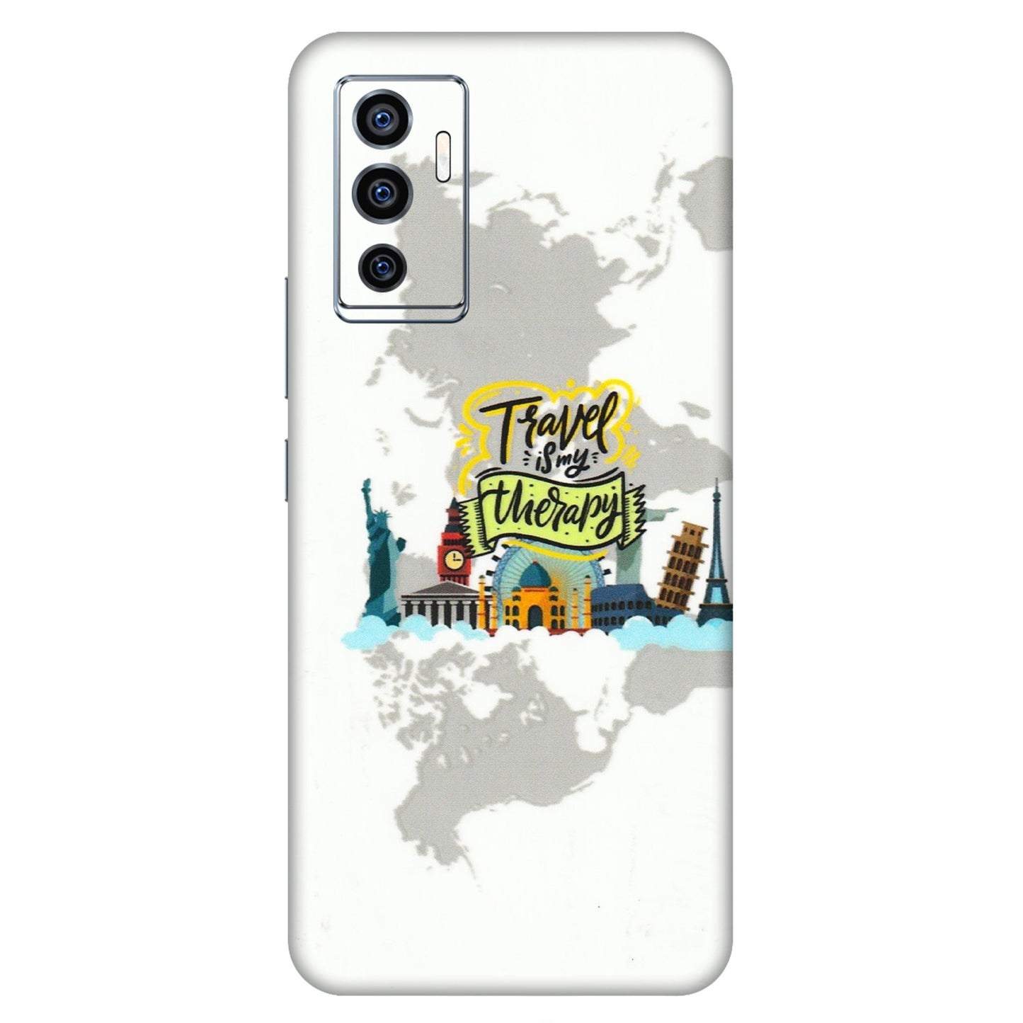 VIVO Z/V/X/T/U/S Series Phone Skins (All Models) - Travel Therapy - 3D Embossed Finish (L-199) Vivo V23e (5G)