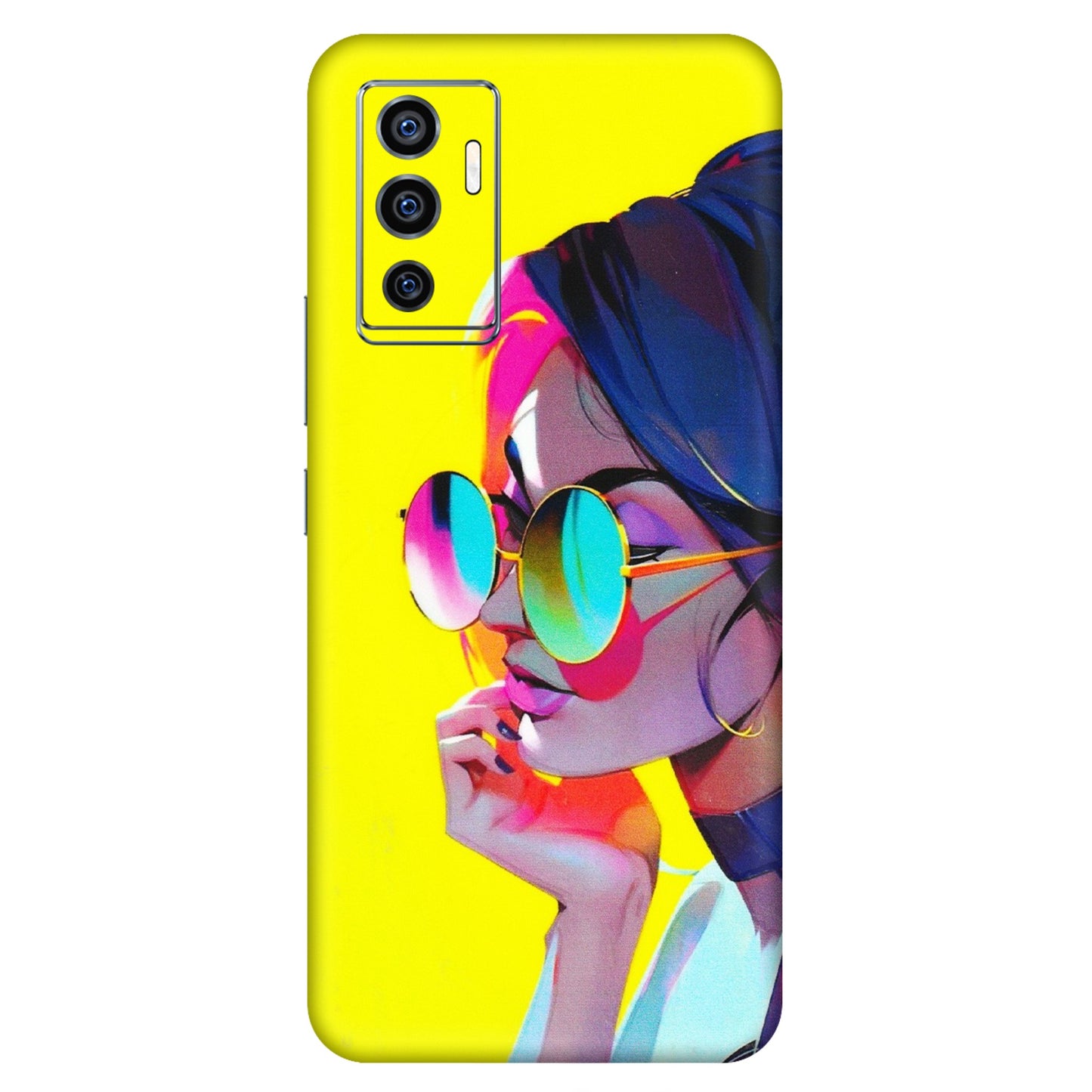 VIVO Z/V/X/T/U/S Series Phone Skins (All Models) - Bold Stylish Girl - 3D Embossed Finish (L-222) Vivo V23e (5G)