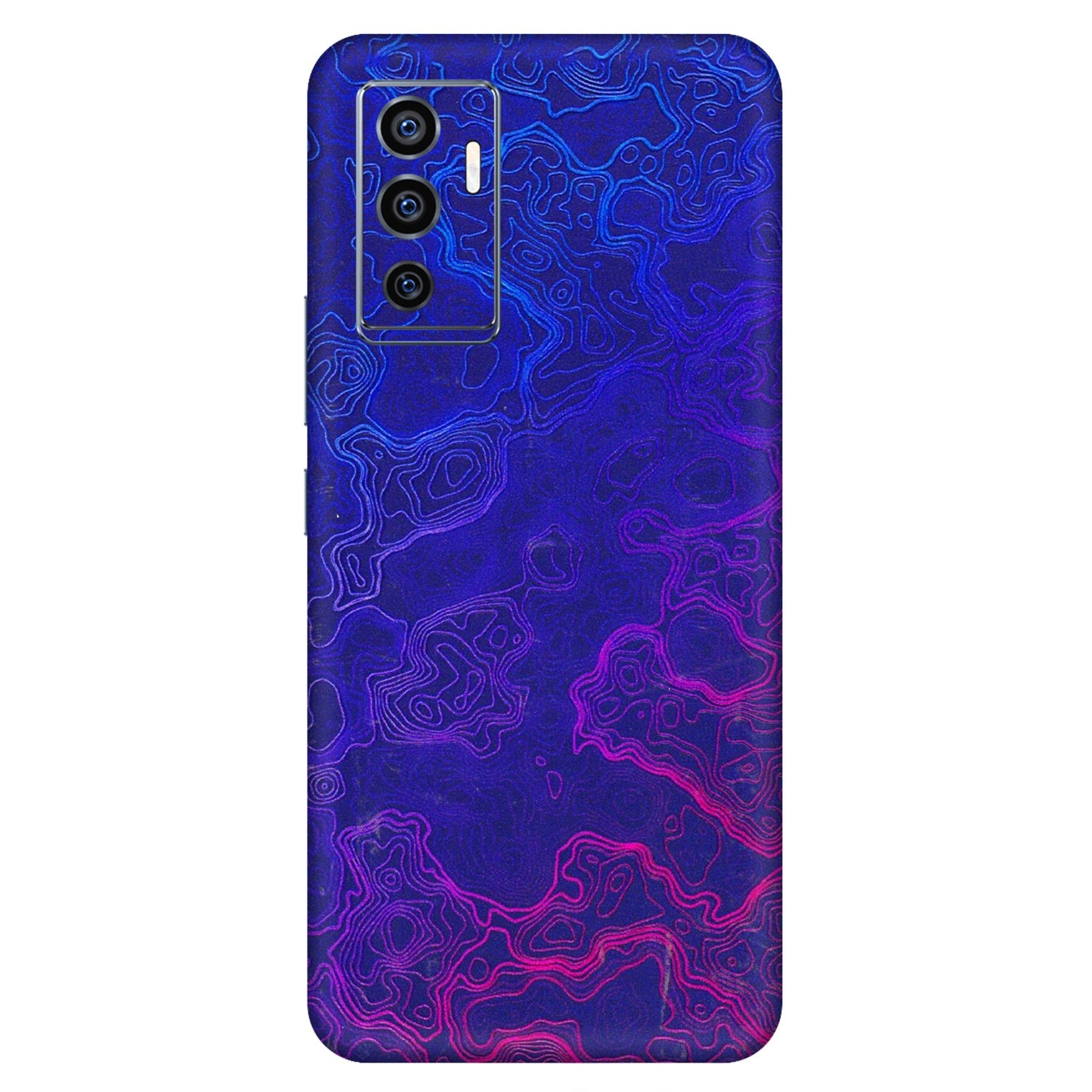 VIVO Z/V/X/T/U/S Series Phone Skins (All Models) - Purple Ripples Swirl - 3D Embossed Finish (L-314) Vivo V23e (5G)