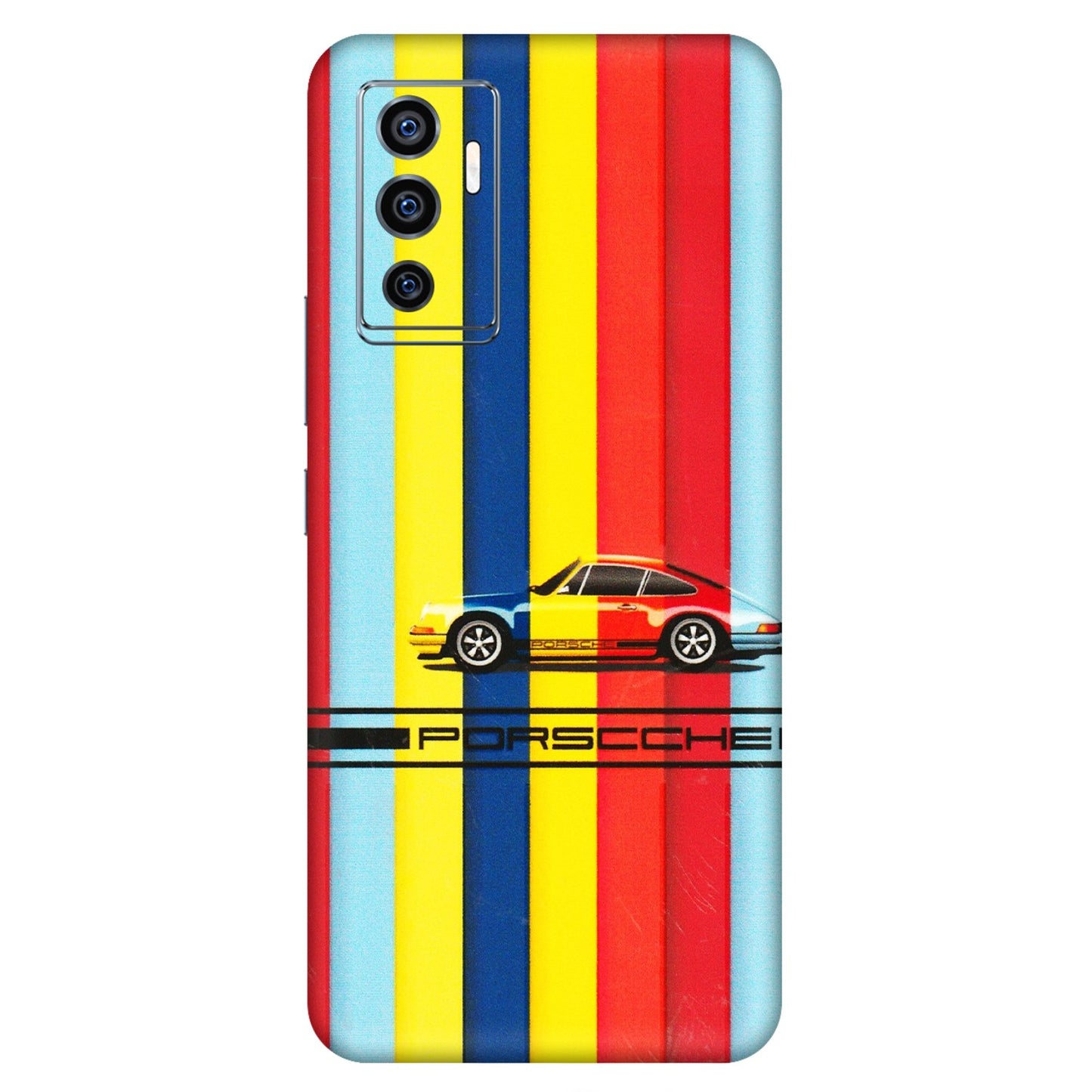 VIVO Z/V/X/T/U/S Series Phone Skins (All Models) - Multicolour Porche - 3D Embossed Finish (L-39) Vivo V23e (5G)