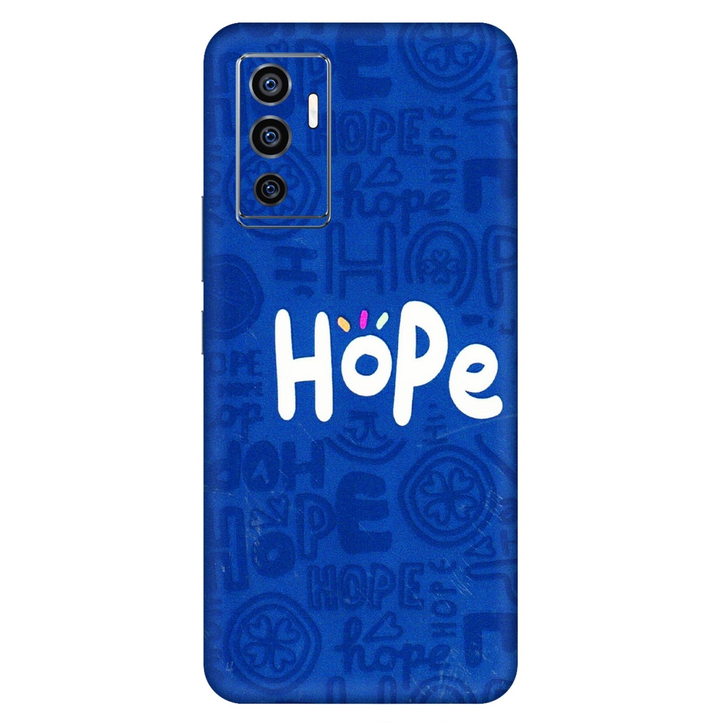 VIVO Z/V/X/T/U/S Series Phone Skins (All Models) - Hope Doodles Blue - 3D Embossed Finish (L-43) Vivo V23e (5G)