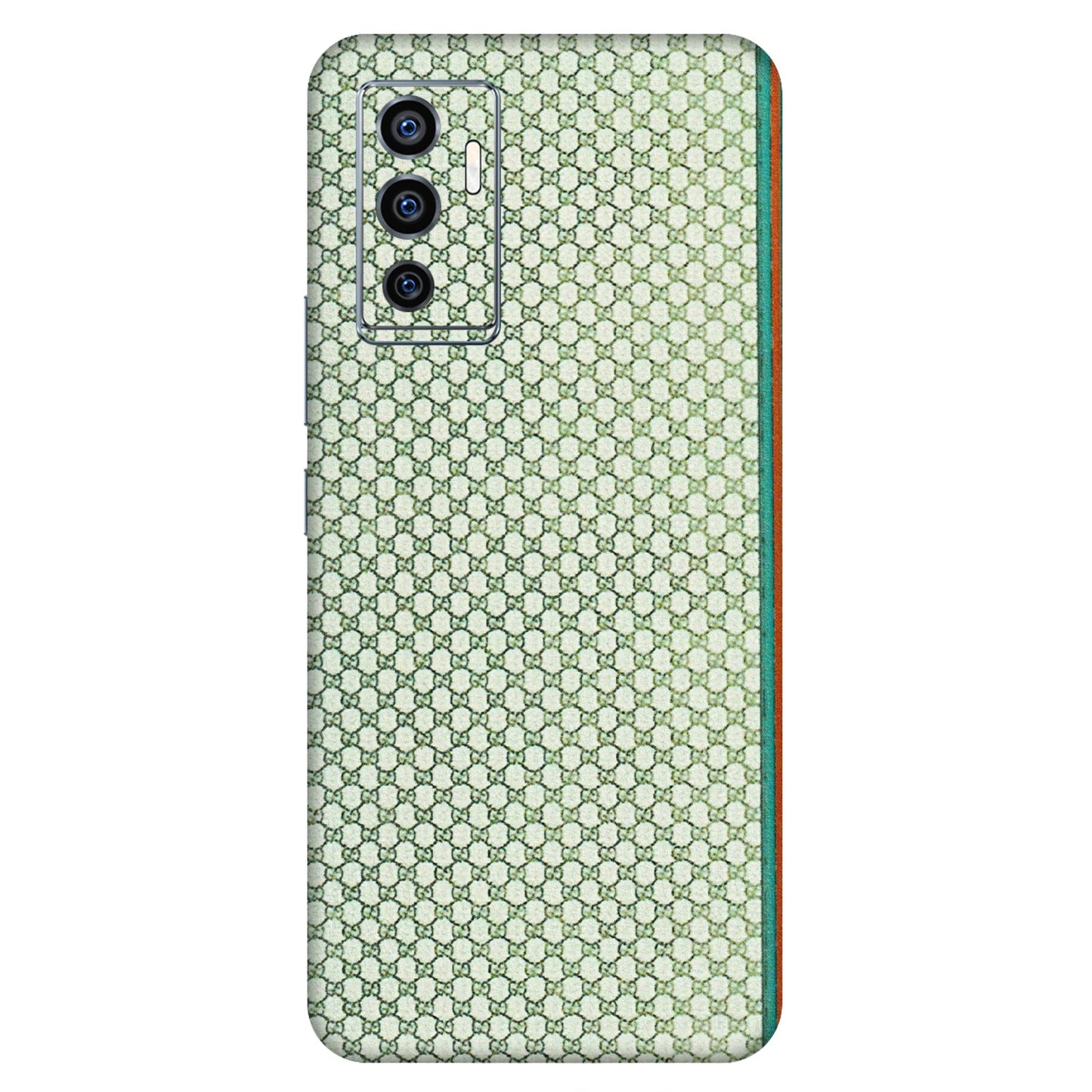 VIVO Z/V/X/T/U/S Series Phone Skins (All Models) - Gucci Fabric Pattern - 3D Embossed Finish (L-73) Vivo V23e (5G)