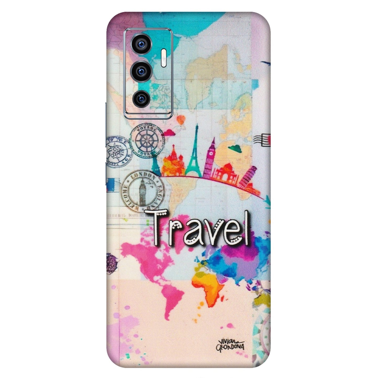VIVO Z/V/X/T/U/S Series Phone Skins (All Models) - Travel The Wonders - Matte Finish (M-108) Vivo V23e (5G)