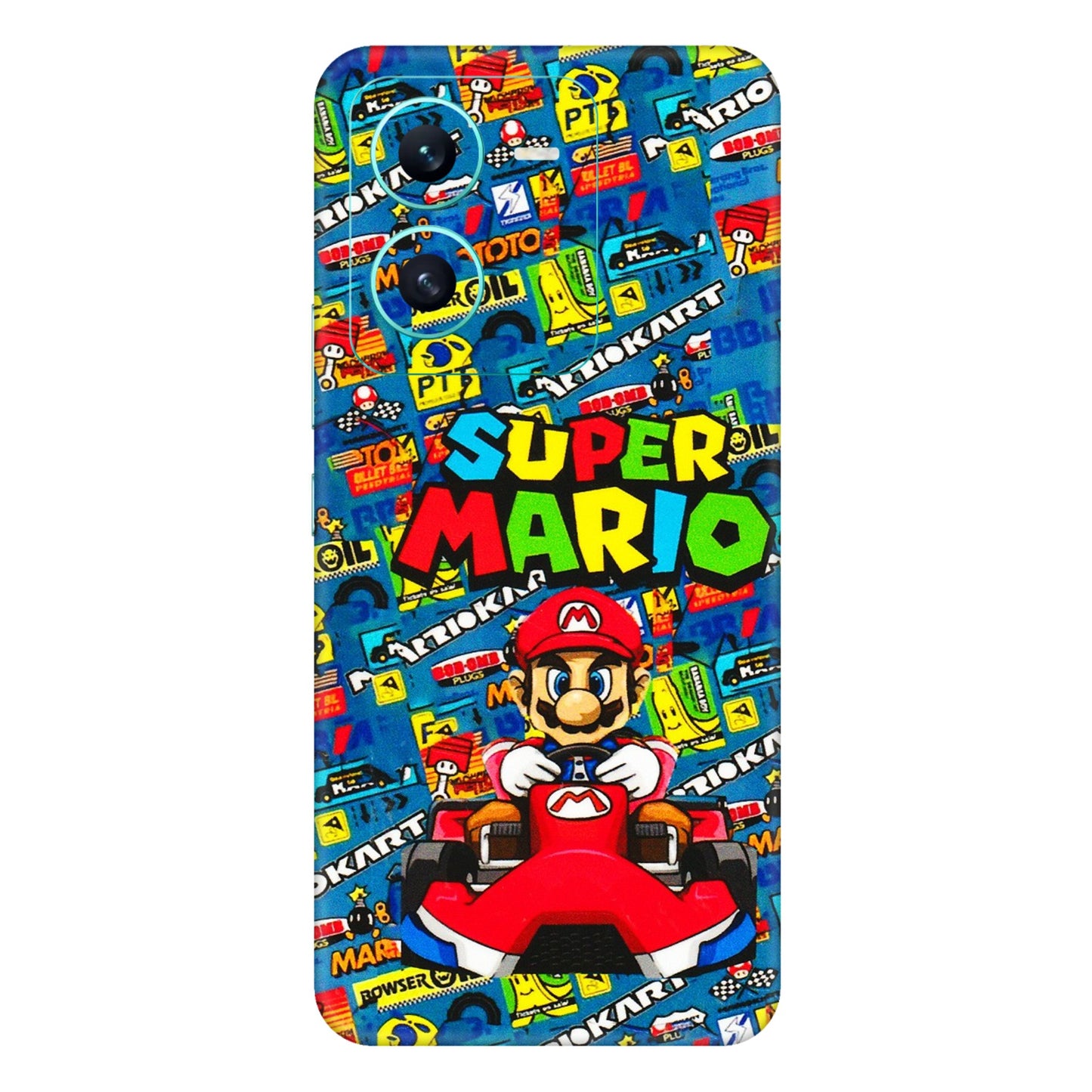 VIVO Z/V/X/T/U/S Series Phone Skins (All Models) - Super Mario Kart - 3D Embossed Finish (L-140) Vivo V25 (5G)
