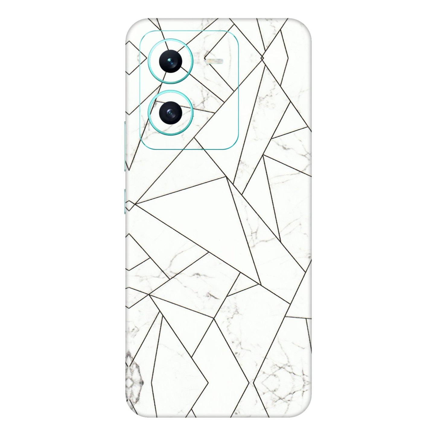 VIVO Z/V/X/T/U/S Series Phone Skins (All Models) - Luxury White Marble Effect - 3D Embossed Finish (L-168) Vivo V25 (5G)