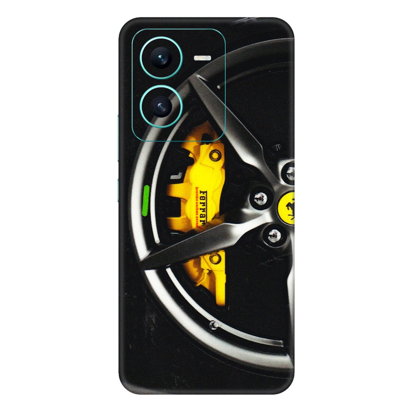 VIVO Z/V/X/T/U/S Series Phone Skins (All Models) - Ferrari Wheel Alloy - 3D Embossed Finish (L-173) Vivo V25 (5G)