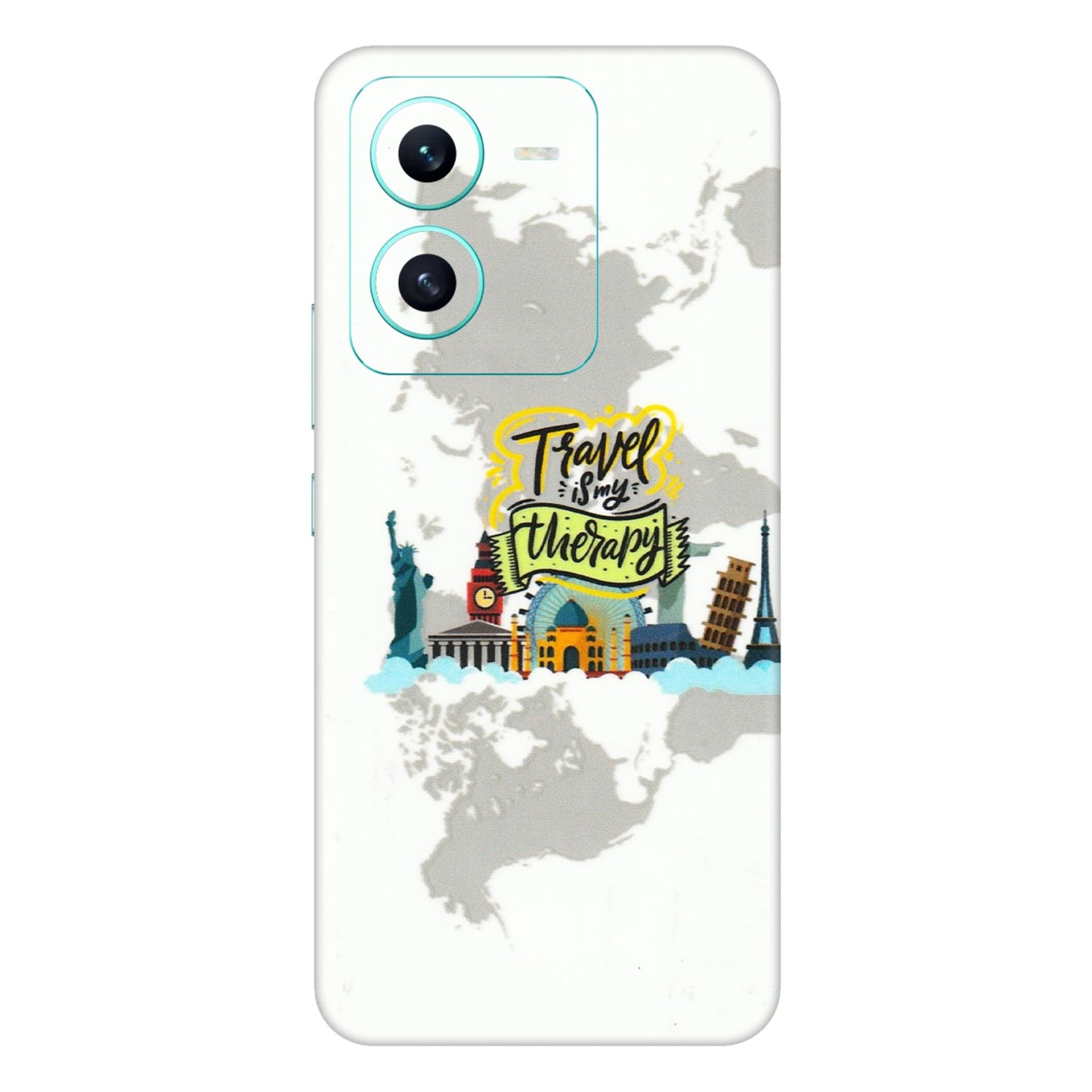 VIVO Z/V/X/T/U/S Series Phone Skins (All Models) - Travel Therapy - 3D Embossed Finish (L-199) Vivo V25 (5G)