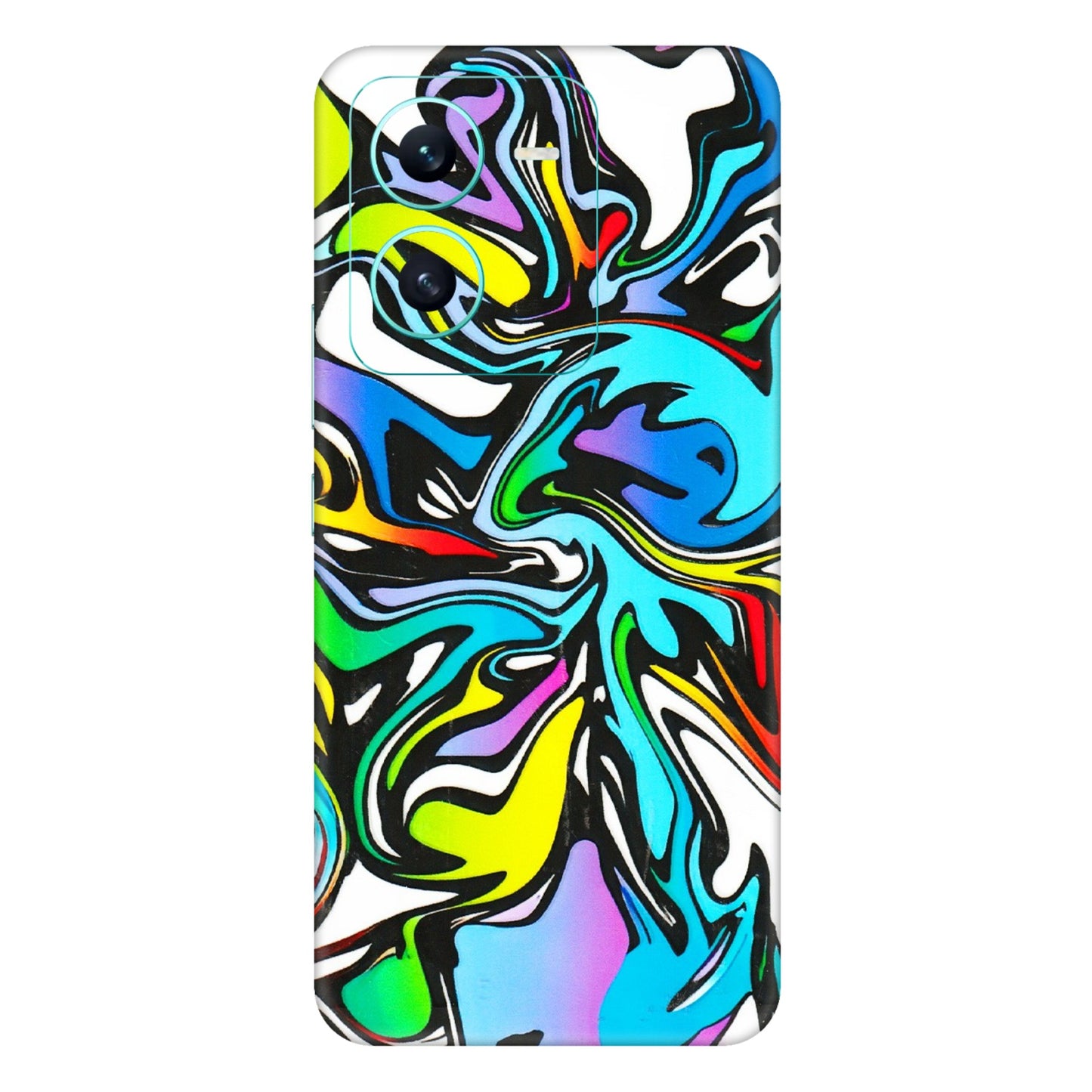VIVO Z/V/X/T/U/S Series Phone Skins (All Models) - Abstract Colour Paints - 3D Embossed Finish (L-271) Vivo V25 (5G)