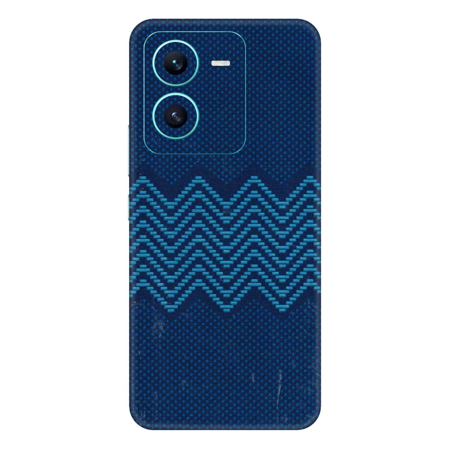 VIVO Z/V/X/T/U/S Series Phone Skins (All Models) - Blue Sober Waves - 3D Embossed Finish (L-306) Vivo V25 (5G)