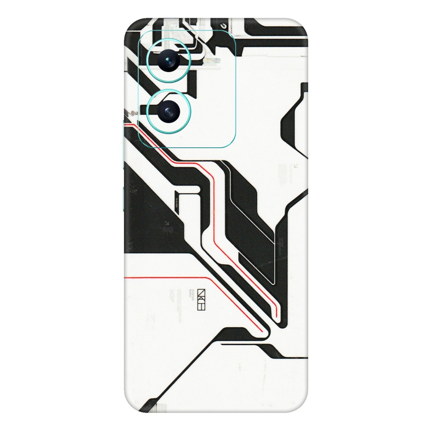VIVO Z/V/X/T/U/S Series Phone Skins (All Models) - White Techy Logo - 3D Embossed Finish (L-312) Vivo V25 (5G)
