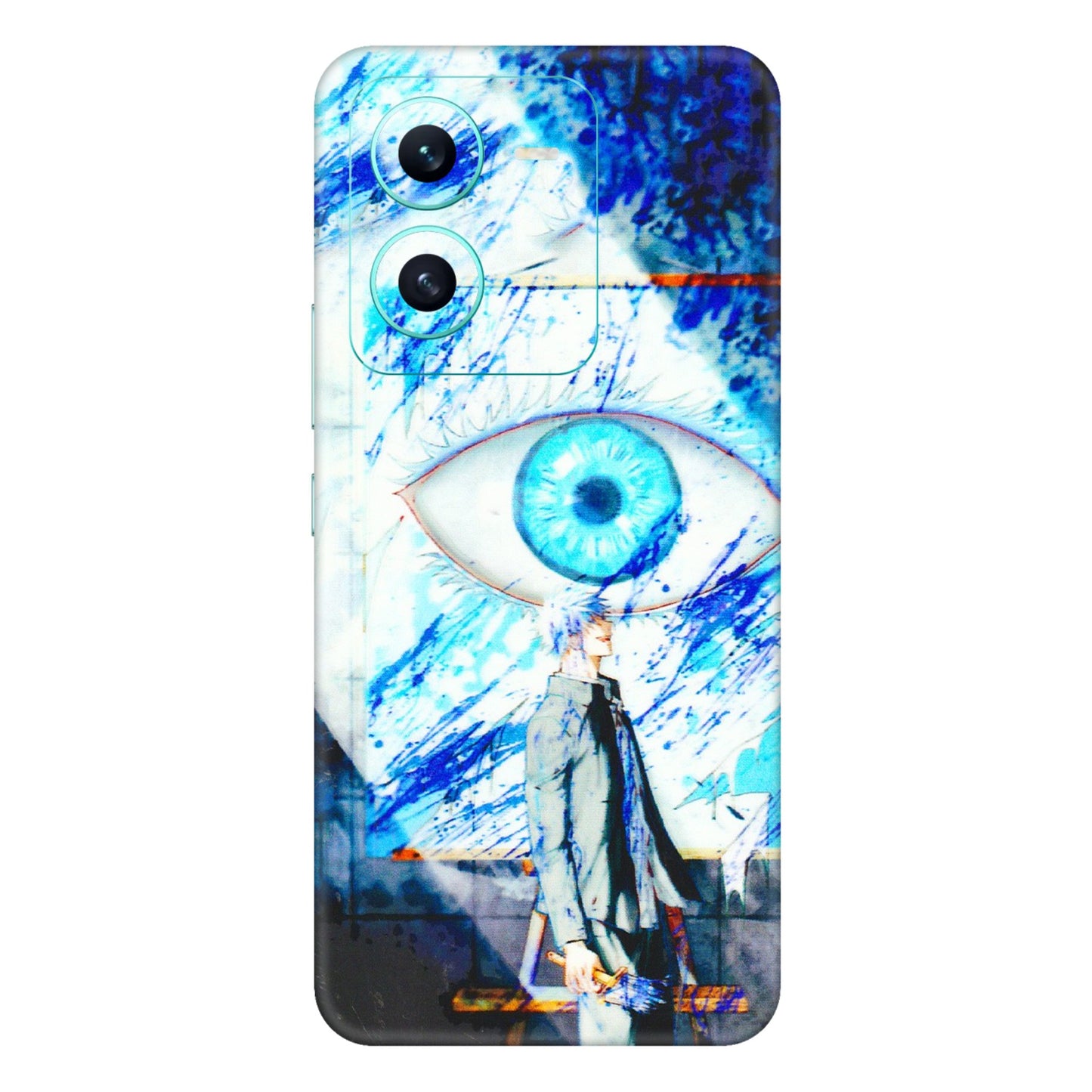 VIVO Z/V/X/T/U/S Series Phone Skins (All Models) - Anime Sea Blue Eye - 3D Embossed Finish (L-318) Vivo V25 (5G)
