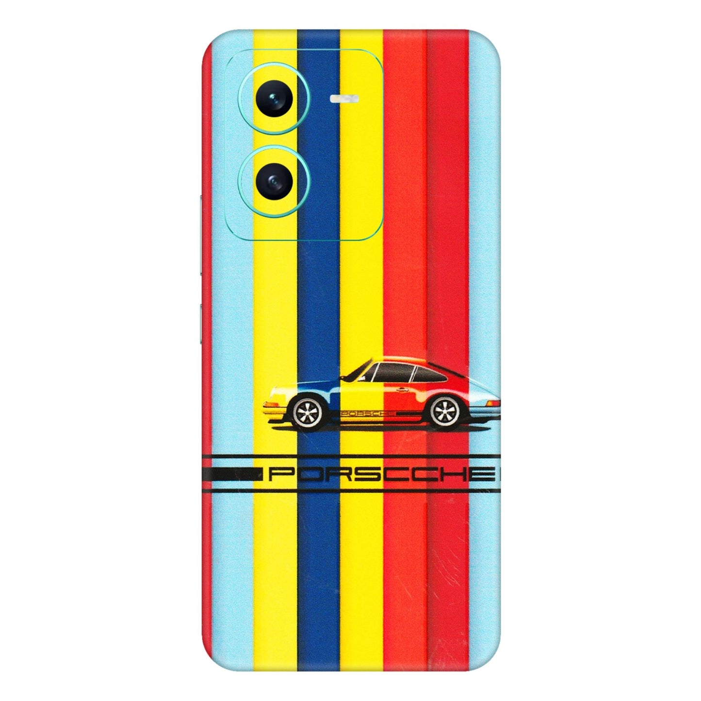 VIVO Z/V/X/T/U/S Series Phone Skins (All Models) - Multicolour Porche - 3D Embossed Finish (L-39) Vivo V25 (5G)