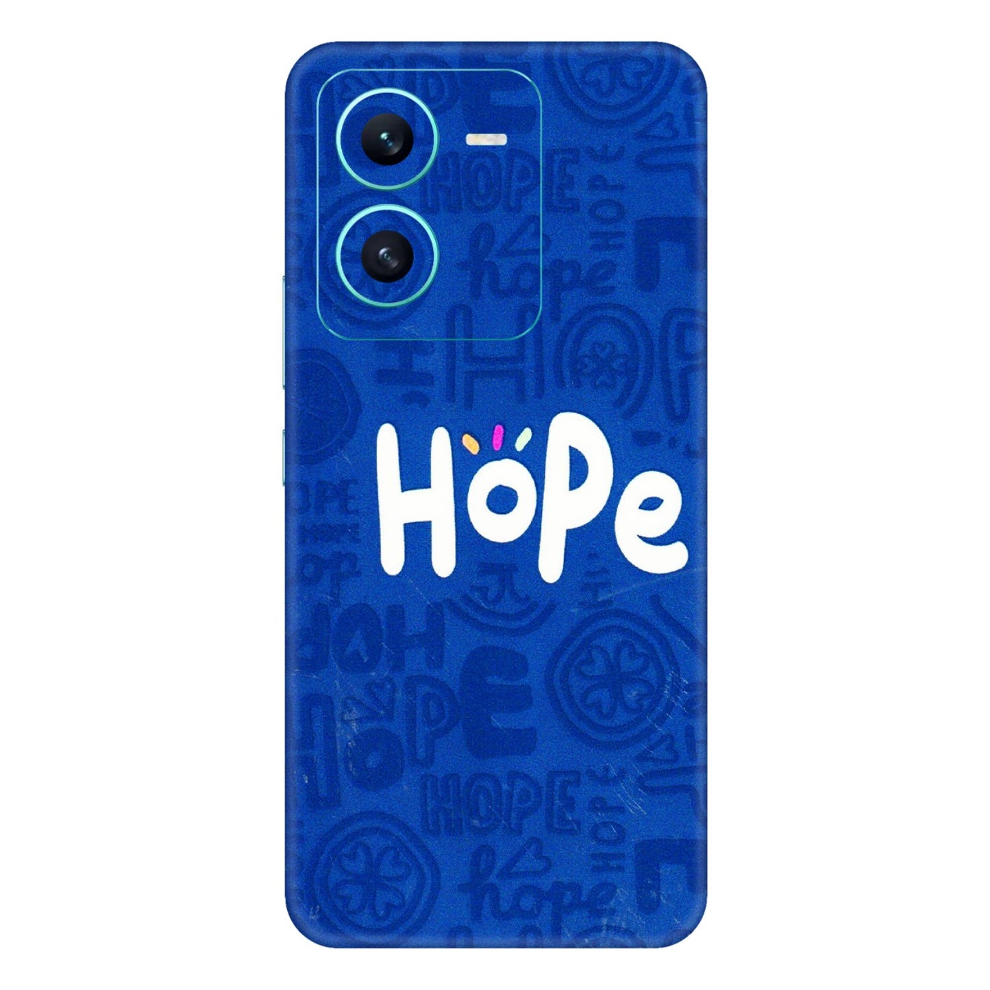 VIVO Z/V/X/T/U/S Series Phone Skins (All Models) - Hope Doodles Blue - 3D Embossed Finish (L-43) Vivo V25 (5G)
