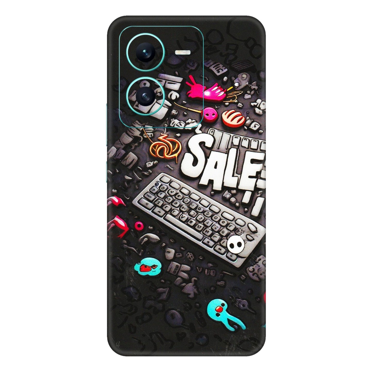 VIVO Z/V/X/T/U/S Series Phone Skins (All Models) - Gadgets Sale - 3D Embossed Finish (L-50) Vivo V25 (5G)