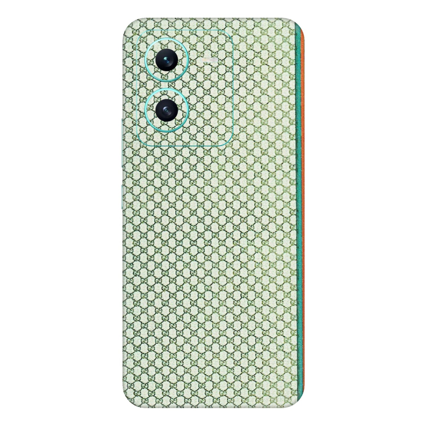 VIVO Z/V/X/T/U/S Series Phone Skins (All Models) - Gucci Fabric Pattern - 3D Embossed Finish (L-73) Vivo V25 (5G)