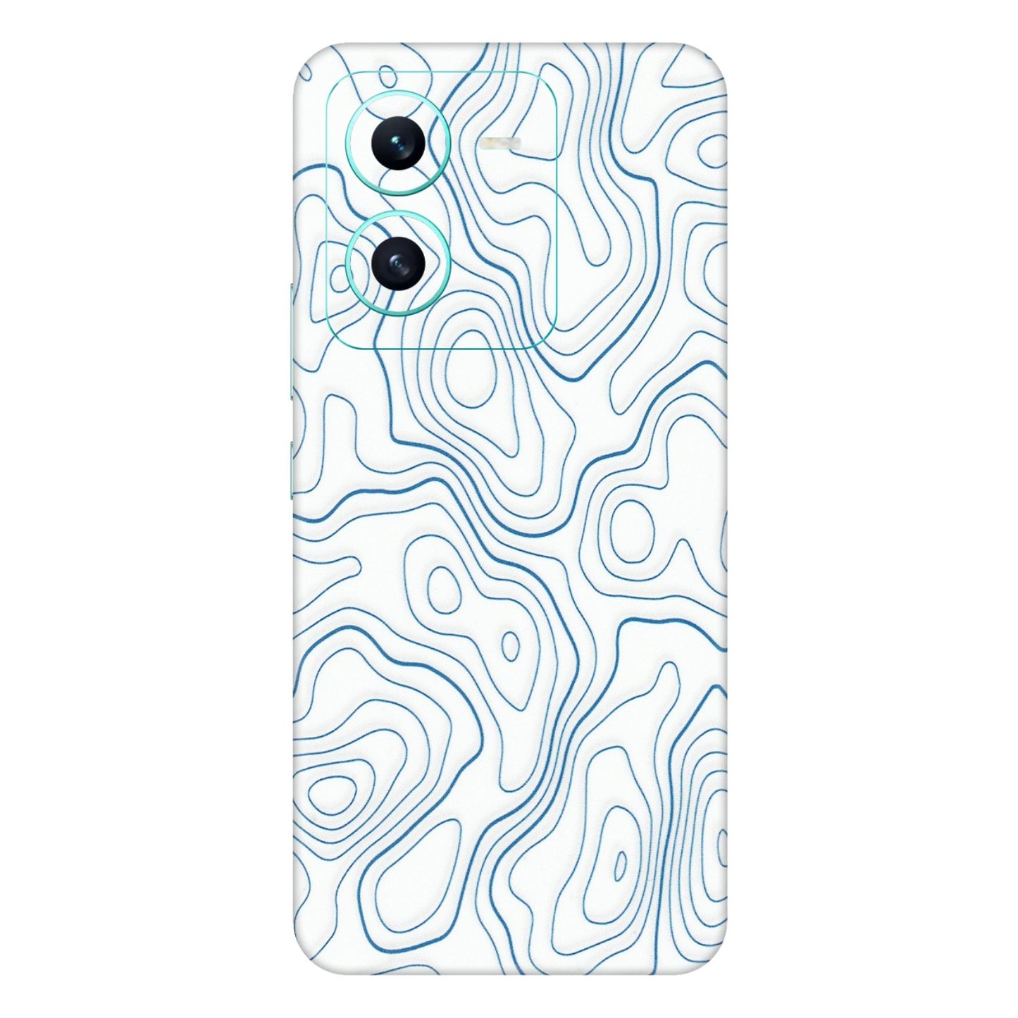 VIVO Z/V/X/T/U/S Series Phone Skins (All Models) - Blue And White Swirls - Matte Finish (M-139) Vivo V25 (5G)