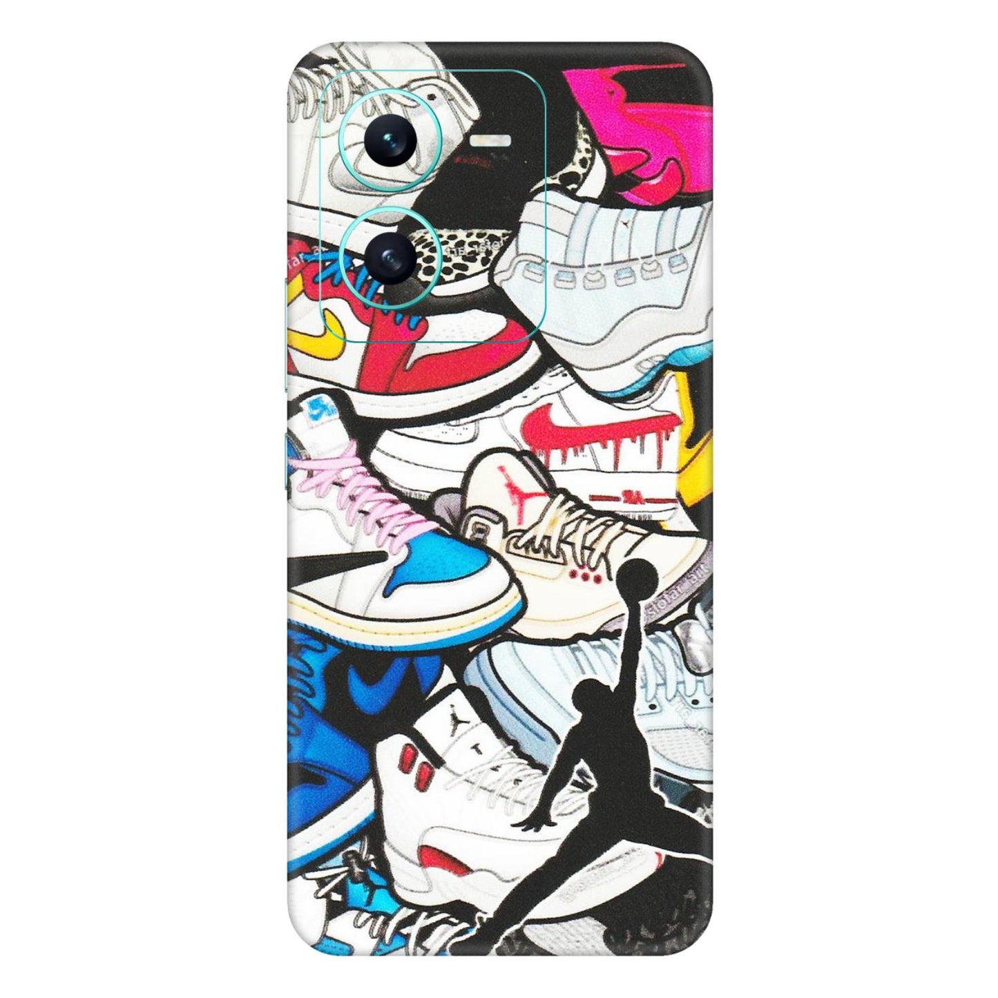 VIVO Z/V/X/T/U/S Series Phone Skins (All Models) - Jordan Sneakers Fan - Matte Finish (M-80) Vivo V25 (5G)