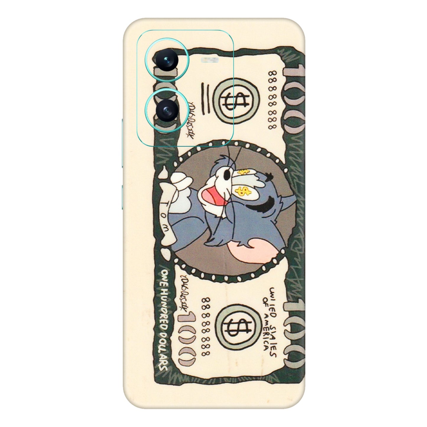 VIVO Z/V/X/T/U/S Series Phone Skins (All Models) - One Hundred Dollar Tom - Transparent Finish (T-16) Vivo V25 (5G)