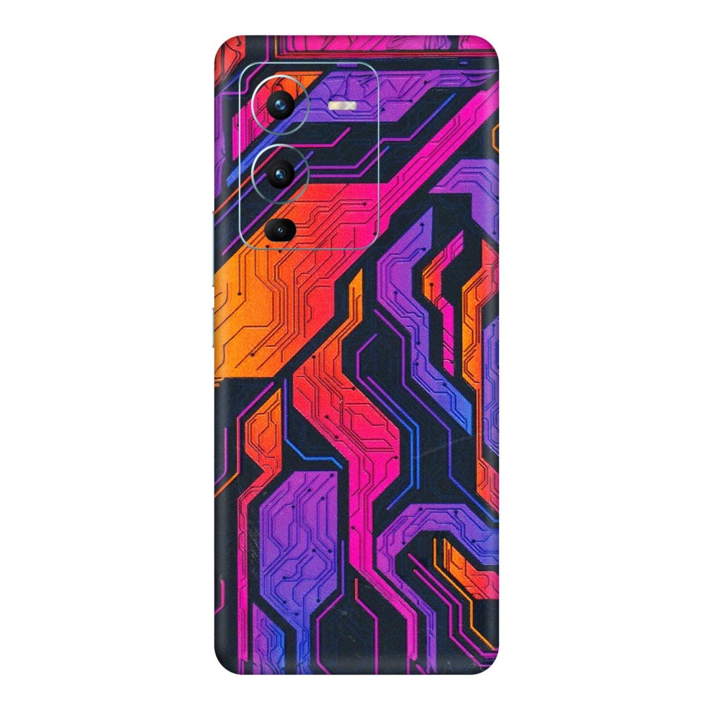 VIVO Z/V/X/T/U/S Series Phone Skins (All Models) - Tech Circuits Futuristic - 3D Embossed Finish (L-07) Vivo V25 Pro