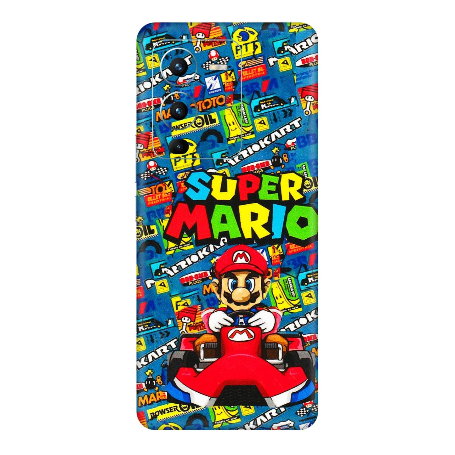 VIVO Z/V/X/T/U/S Series Phone Skins (All Models) - Super Mario Kart - 3D Embossed Finish (L-140) Vivo V25 Pro