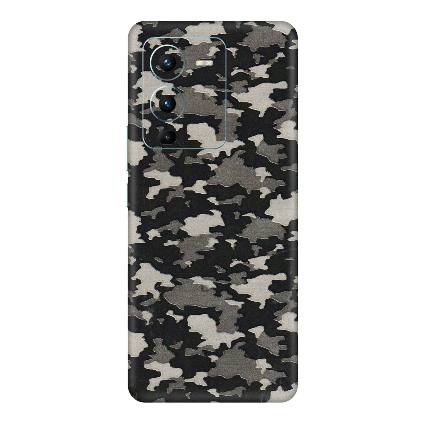 VIVO Z/V/X/T/U/S Series Phone Skins (All Models) - Black/Grey Camoflaunge - 3D Embossed Finish (L-142) Vivo V25 Pro