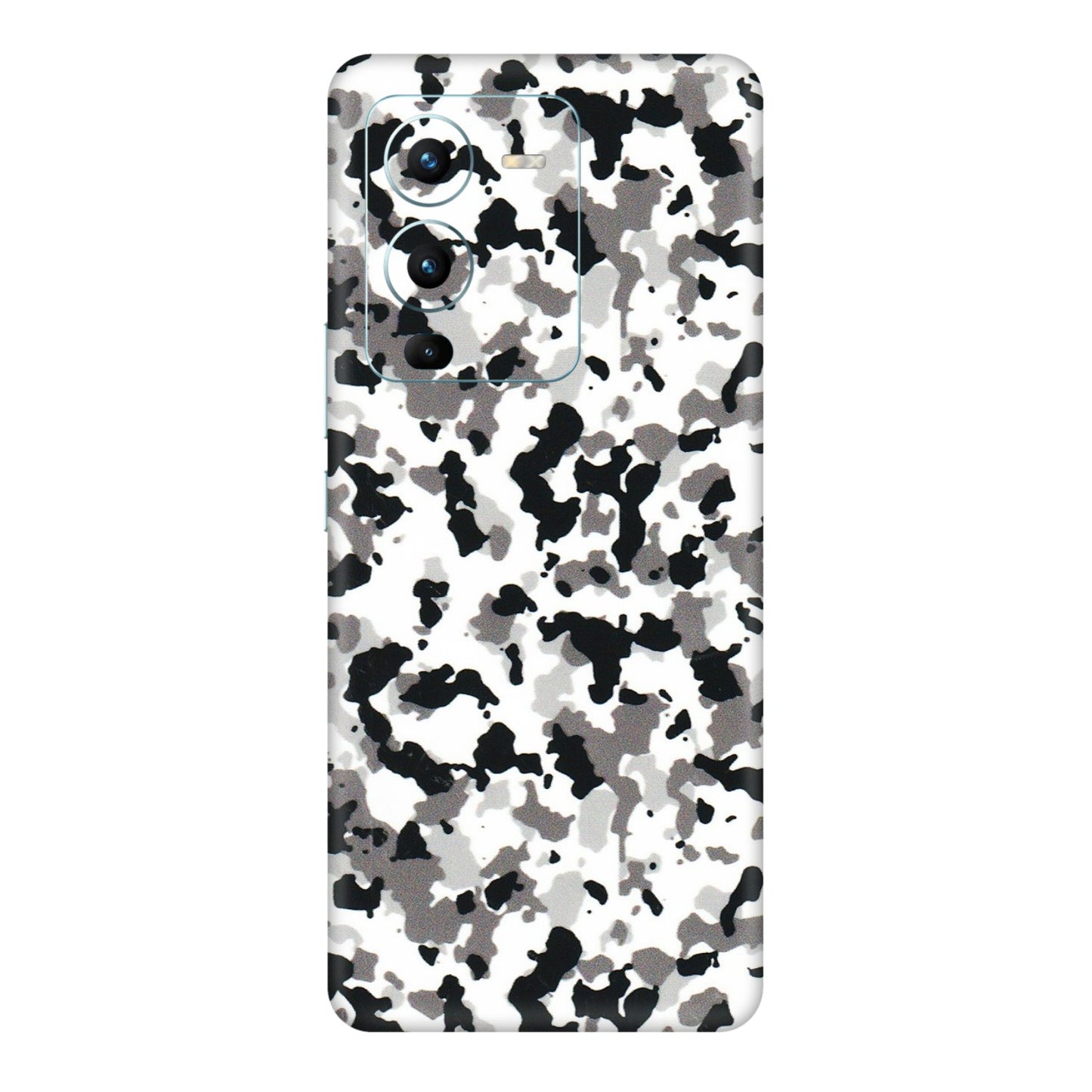 VIVO Z/V/X/T/U/S Series Phone Skins (All Models) - White Black Camouflage - 3D Embossed Finish (L-18) Vivo V25 Pro