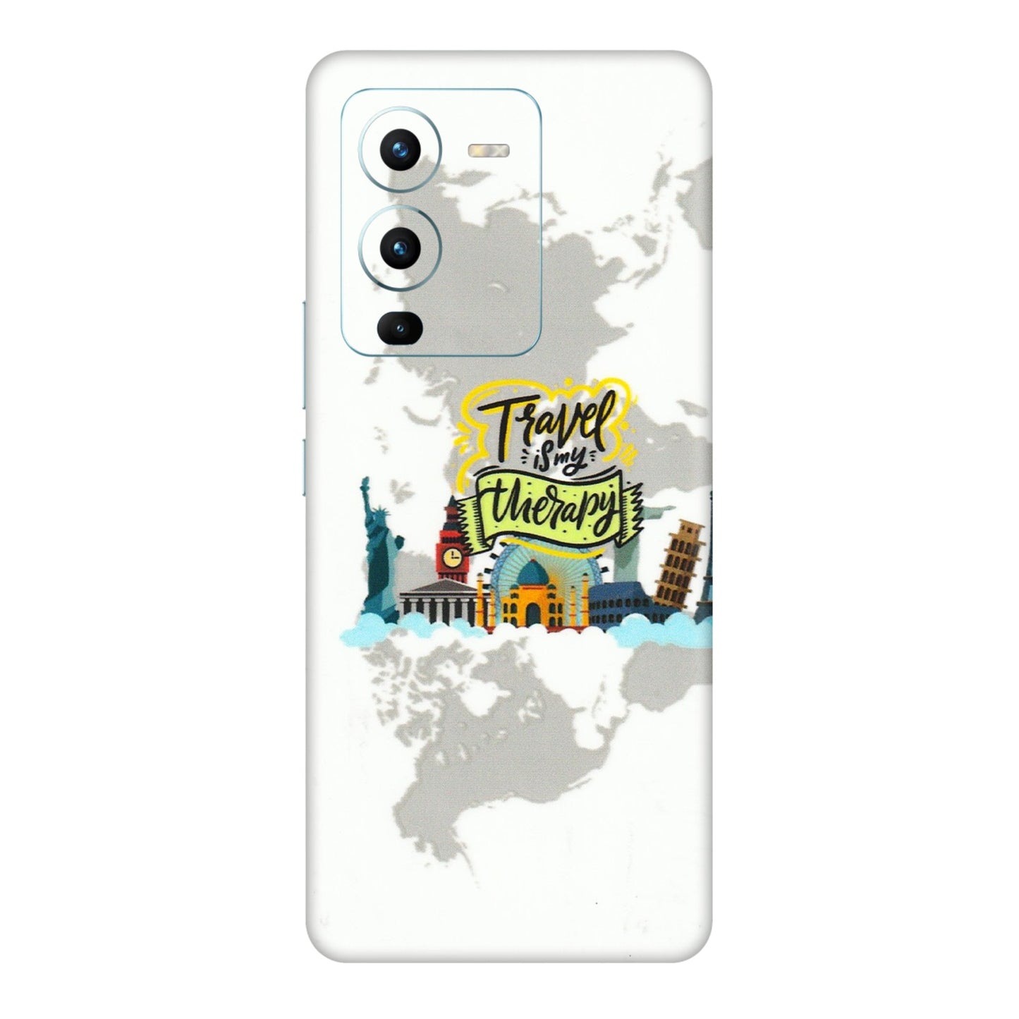 VIVO Z/V/X/T/U/S Series Phone Skins (All Models) - Travel Therapy - 3D Embossed Finish (L-199) Vivo V25 Pro