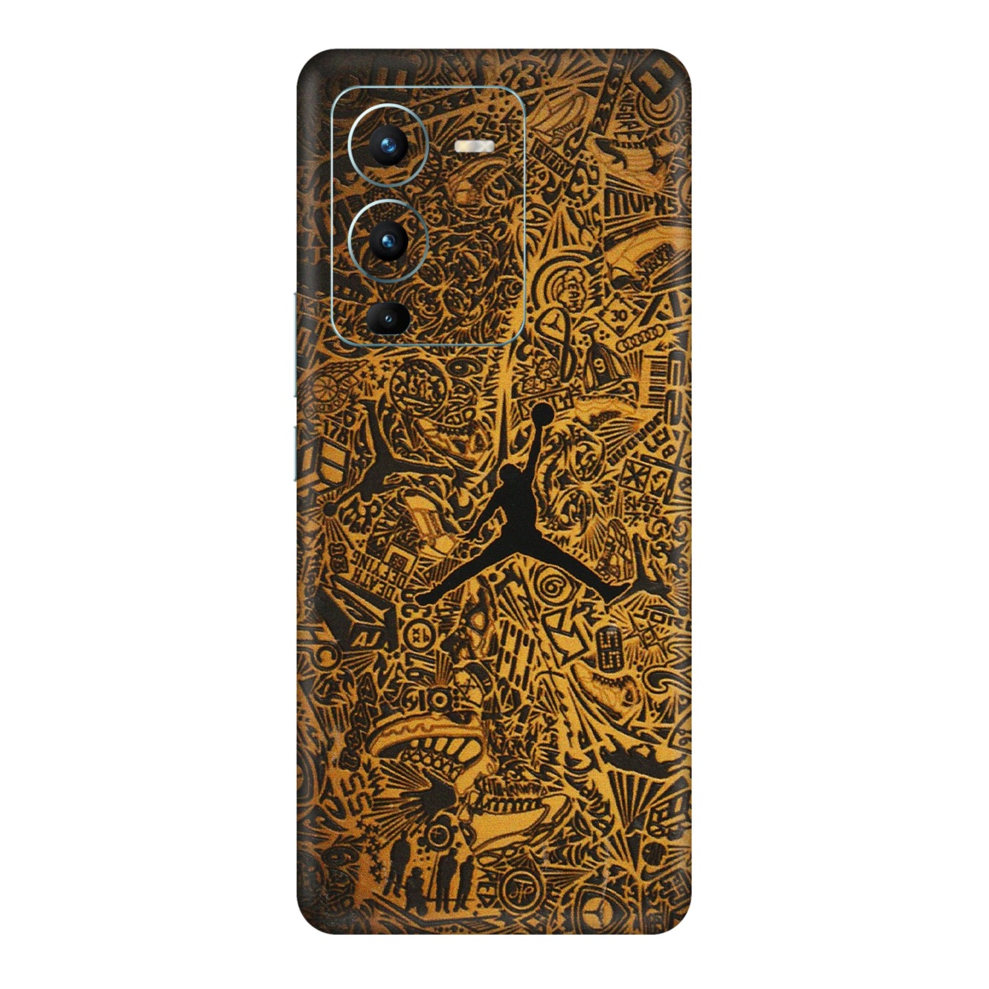 VIVO Z/V/X/T/U/S Series Phone Skins (All Models) - Premium Gold Basketball Player - 3D Embossed Finish (L-236) Vivo V25 Pro