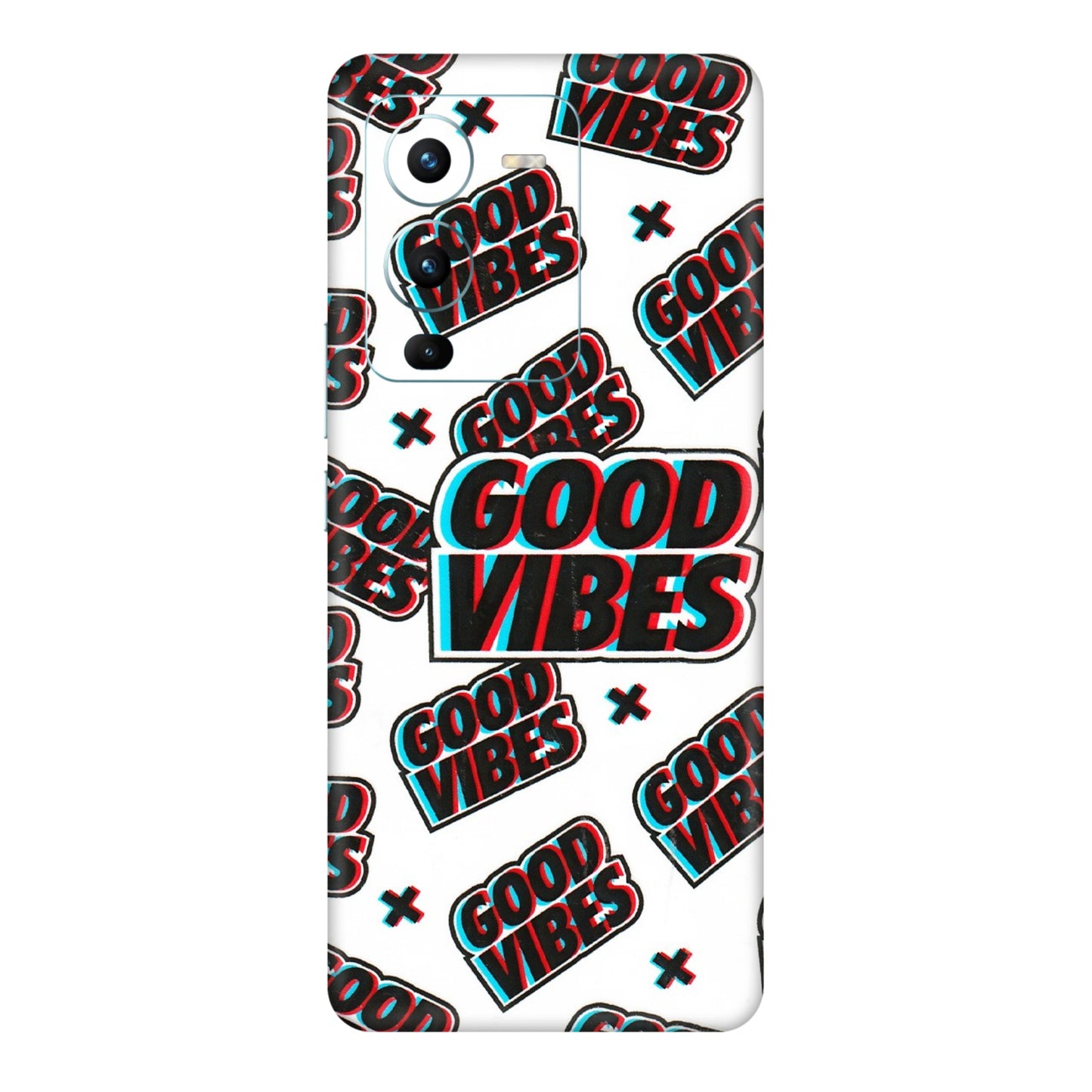 VIVO Z/V/X/T/U/S Series Phone Skins (All Models) - Good Vibes - 3D Embossed Finish (L-282) Vivo V25 Pro