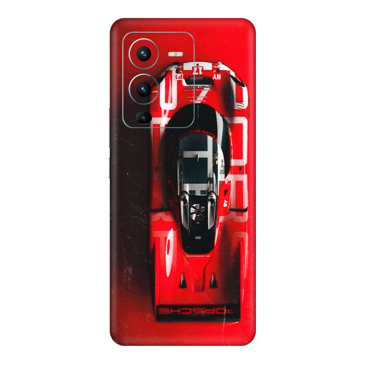 VIVO Z/V/X/T/U/S Series Phone Skins (All Models) - Red Porsche Car Logo - 3D Embossed Finish (L-315) Vivo V25 Pro