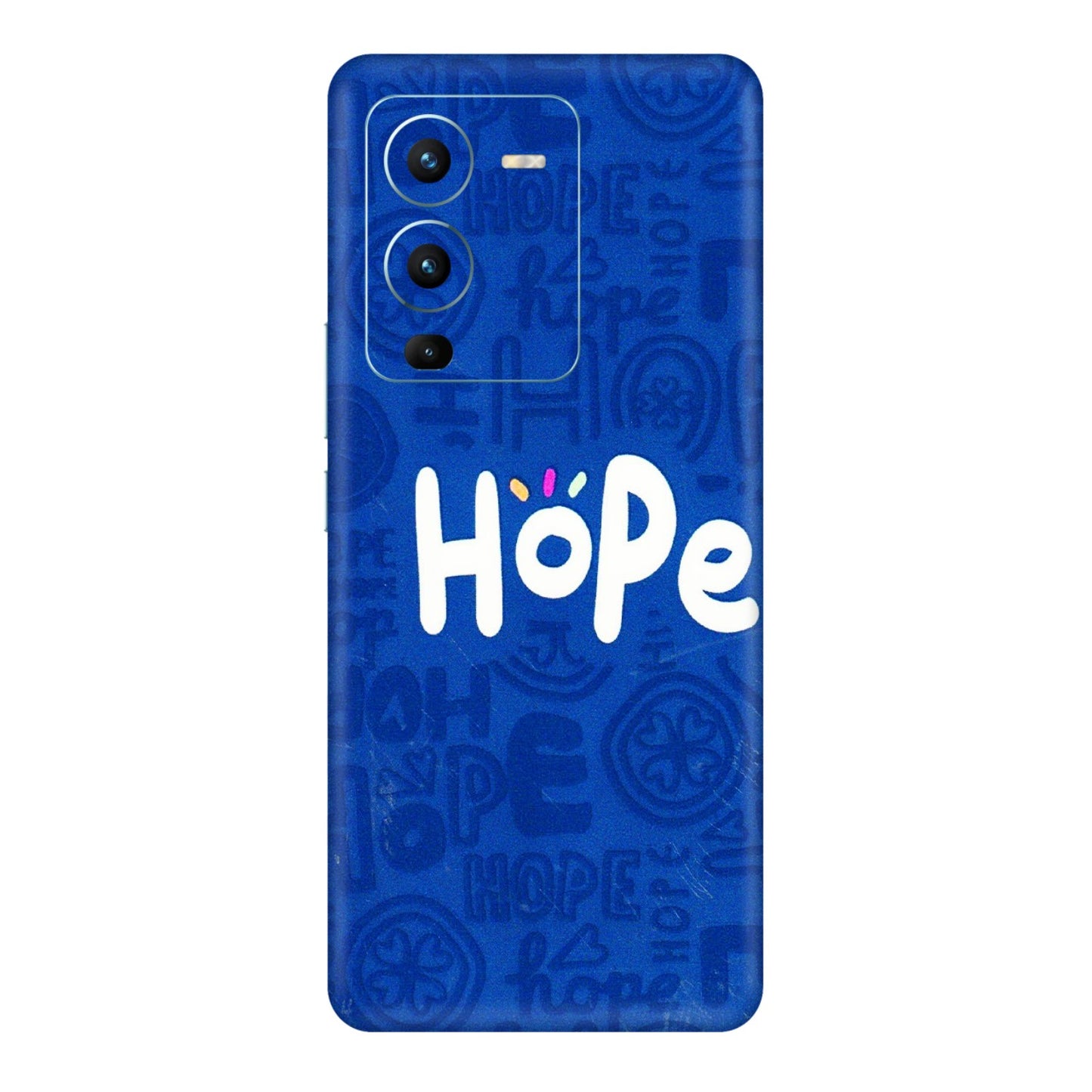 VIVO Z/V/X/T/U/S Series Phone Skins (All Models) - Hope Doodles Blue - 3D Embossed Finish (L-43) Vivo V25 Pro