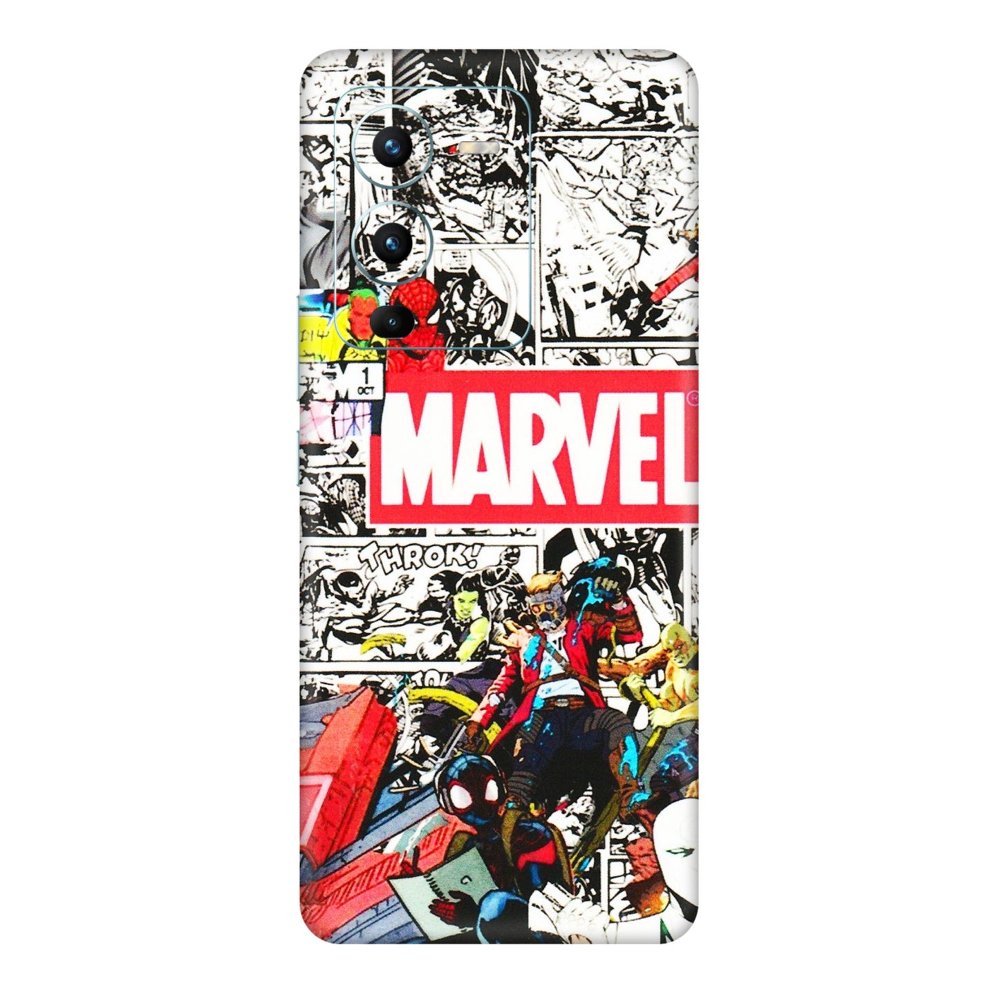 VIVO Z/V/X/T/U/S Series Phone Skins (All Models) - Marvel Colorful Comic - 3D Embossed Finish (L-64) Vivo V25 Pro