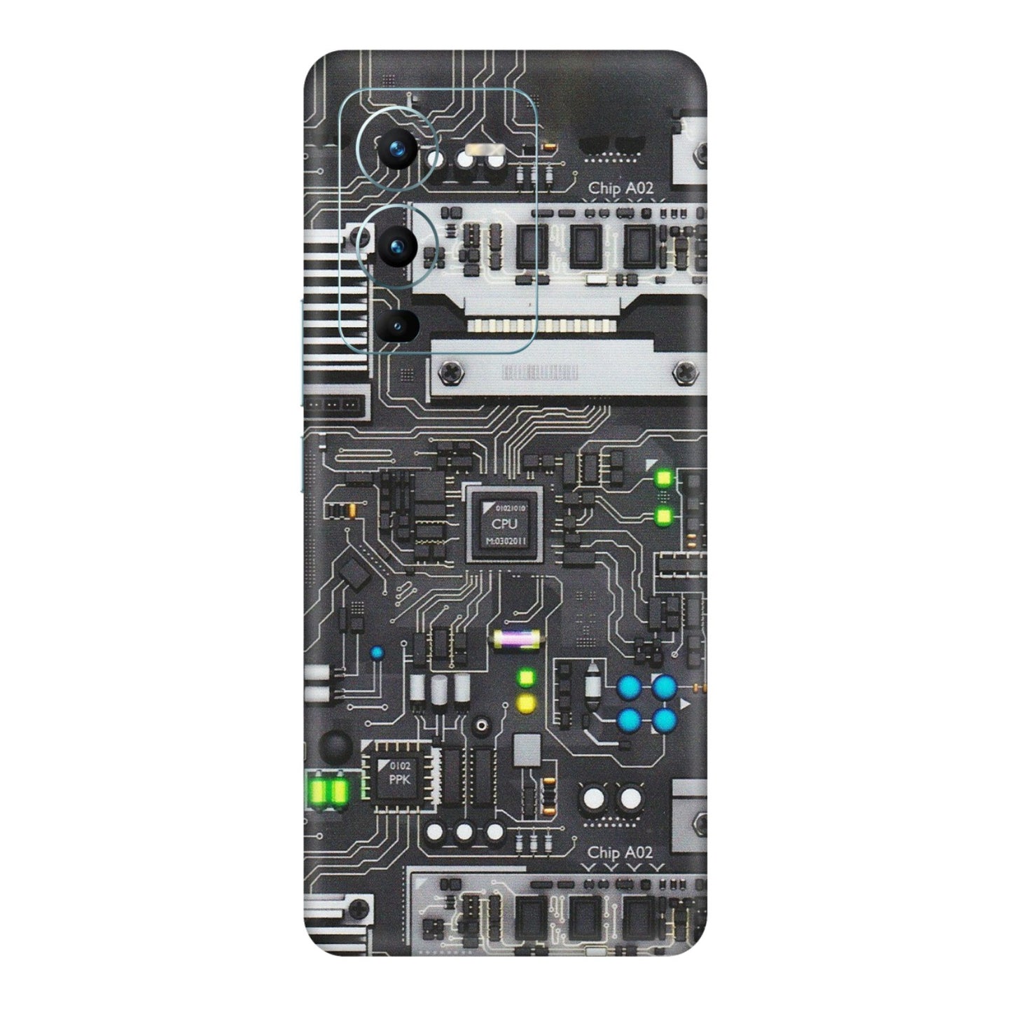 VIVO Z/V/X/T/U/S Series Phone Skins (All Models) - Motherboard Internals - Matte Finish (M-135) Vivo V25 Pro