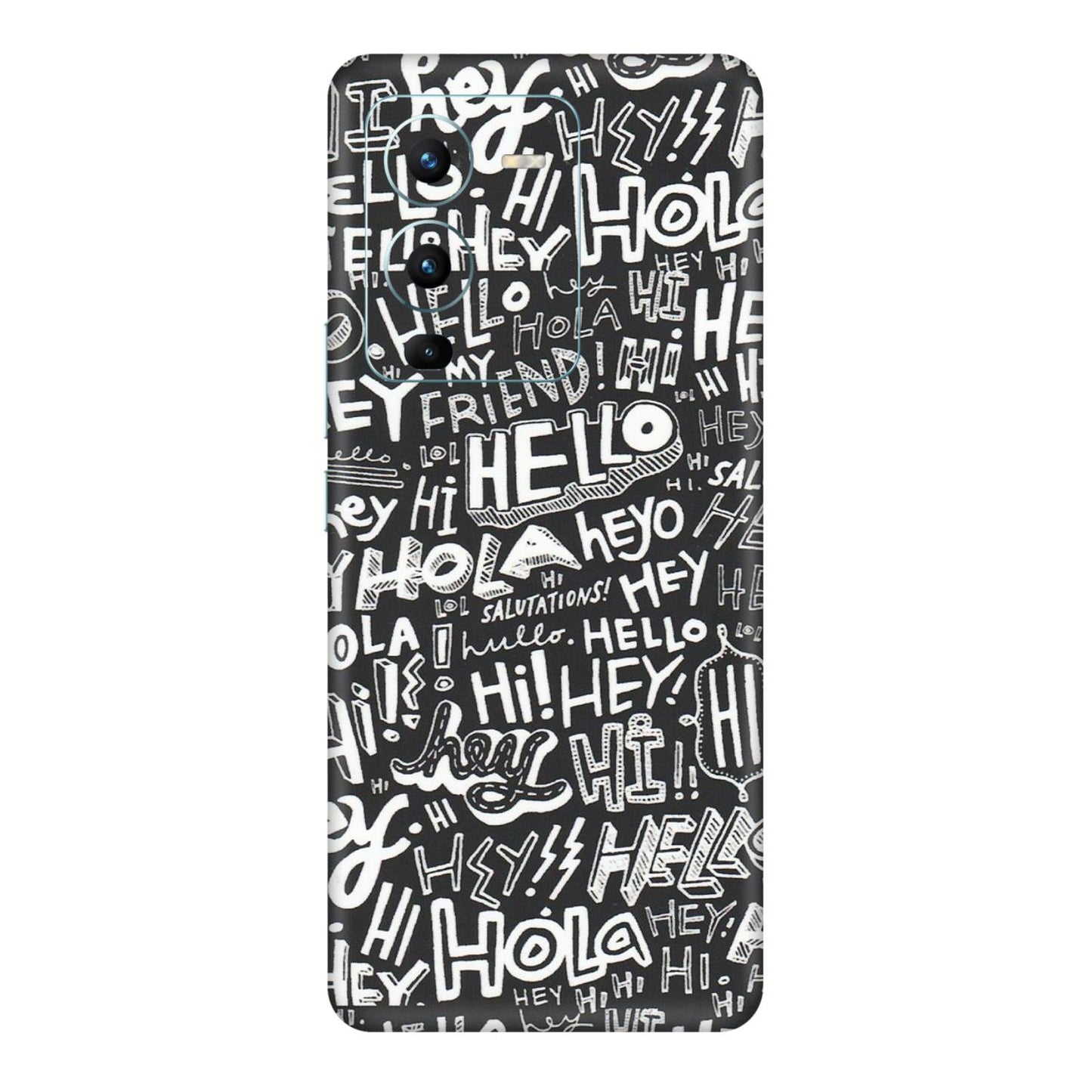 VIVO Z/V/X/T/U/S Series Phone Skins (All Models) - Hi Hello Doodles - Matte Finish (M-25) Vivo V25 Pro