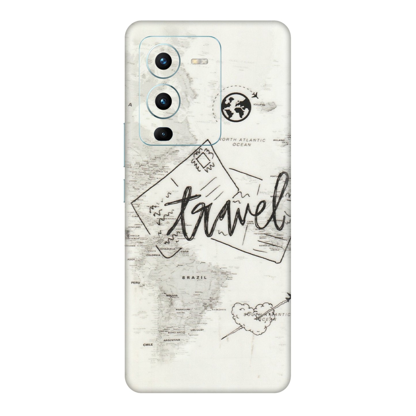 VIVO Z/V/X/T/U/S Series Phone Skins (All Models) - Travel Ticket - Transparent Finish (T-06) Vivo V25 Pro
