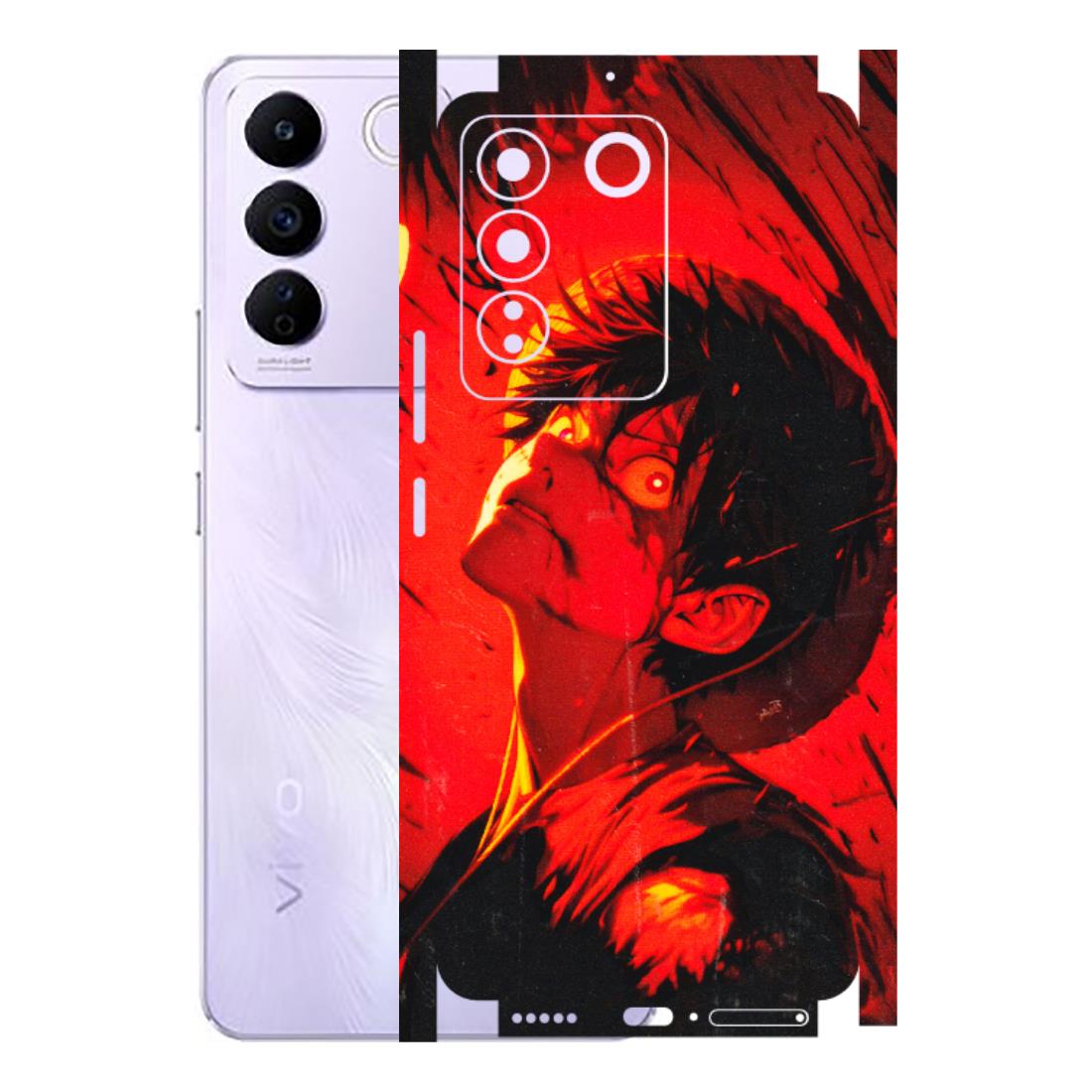 VIVO Z/V/X/T/U/S Series Phone Skins (All Models) - D.Luffy Power Up One Piece Anime - 3D Embossed Finish (L-326) Vivo V27E